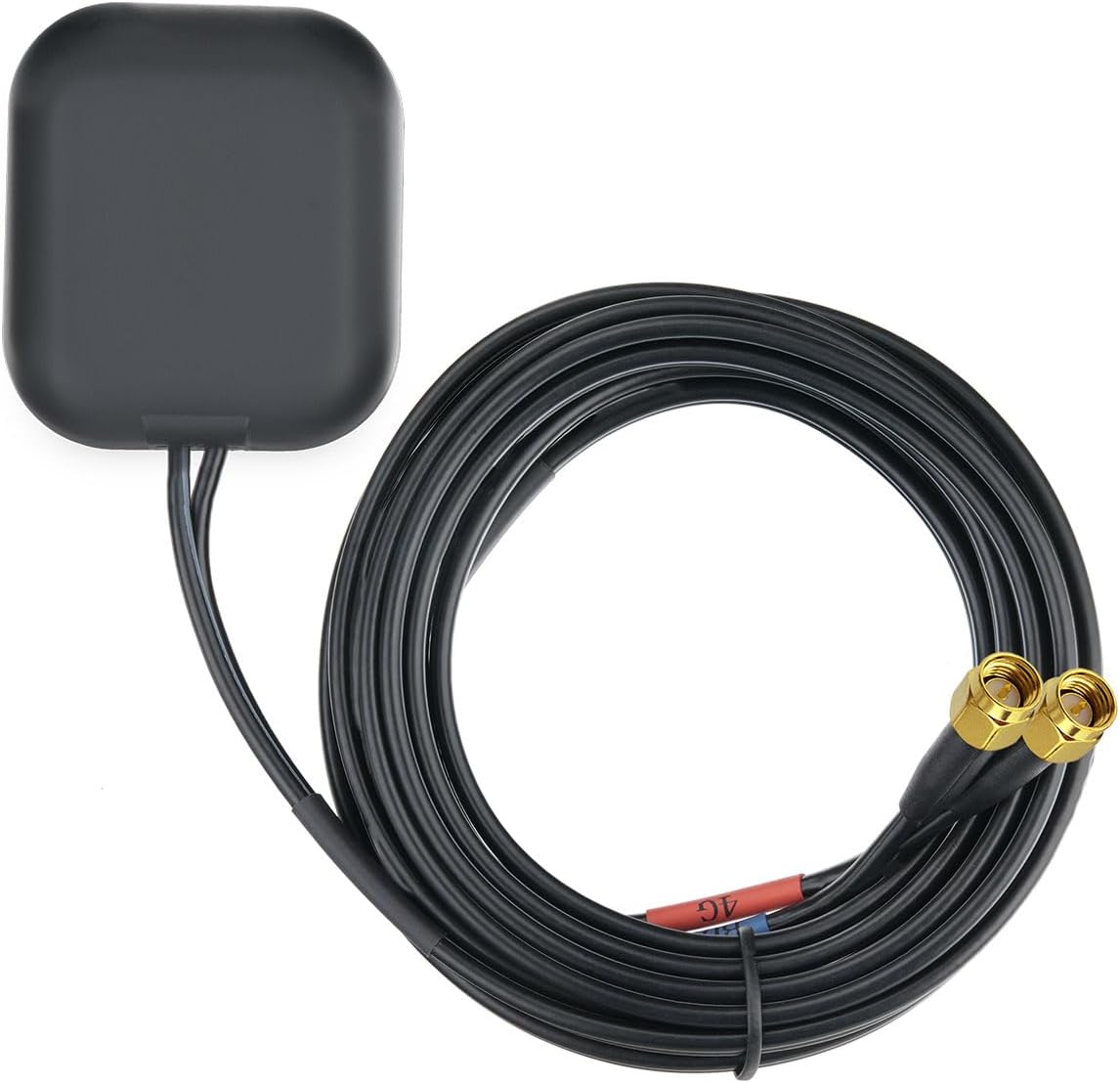 Bingfu Dual-Band GPS/BeiDou + 4G High-Gain Antenna with SMA Male Connector IP65 Waterproof for IoT/Telematics, Automotive, Outdoor Navigation