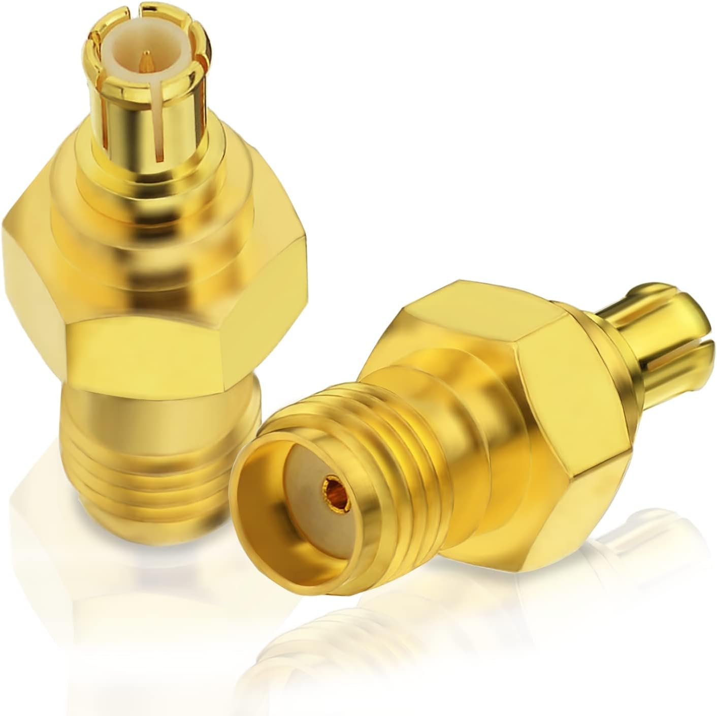 BINGFU DAB Antennenadapter MCX Stecker auf SMA Buchse Antennenstecker 2 Stück kompatibel mit DAB + Radio Alpenpionier Clarion Pure Revo MEHRWEG