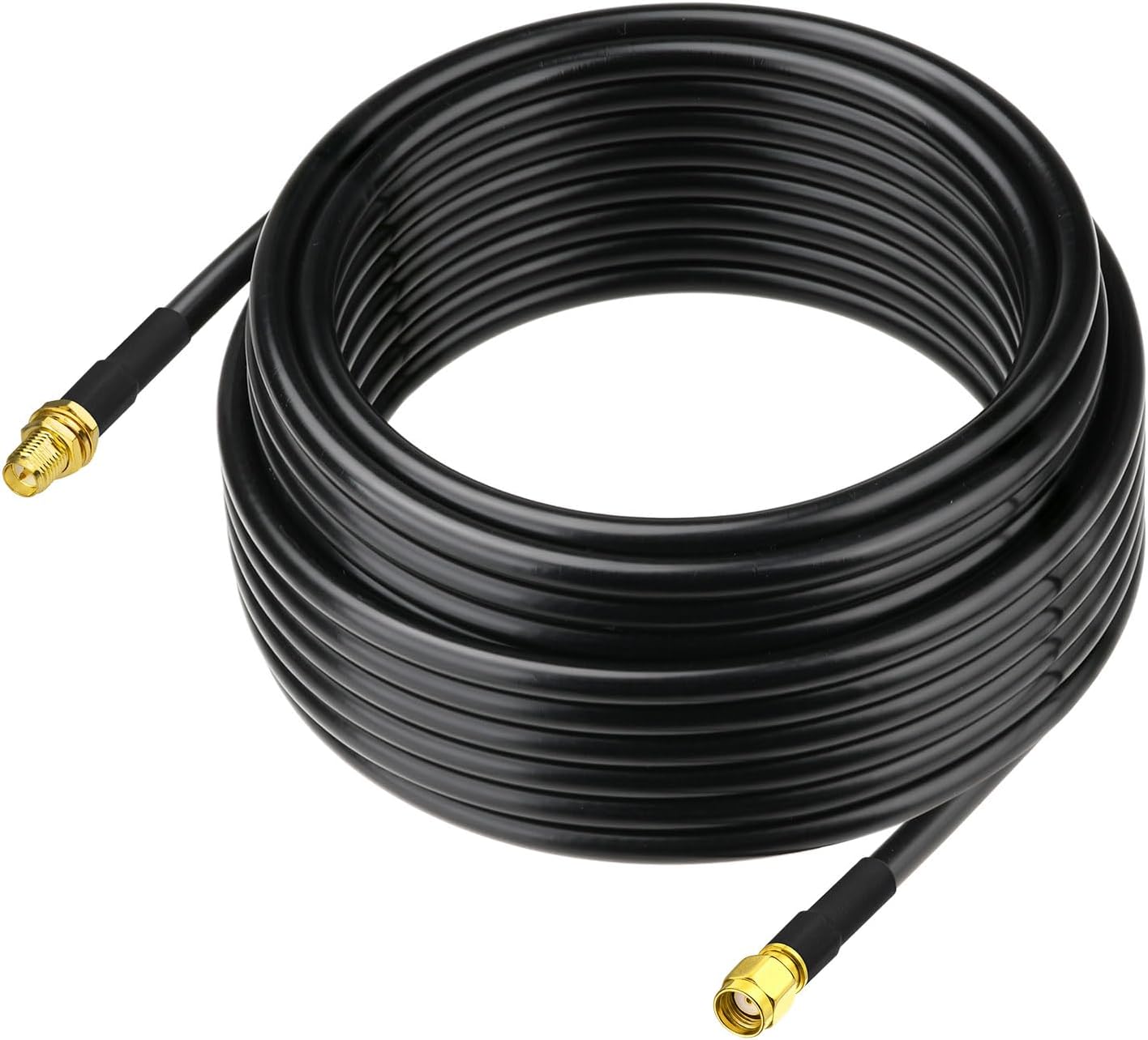 Bingfu RP-SMA Extension Cable 30ft Low Loss ALSR240 Coaxial Wire Female Bulkhead to Male Antenna Cord for WiFi Router Helium Miner Gateway Wireless Network Card