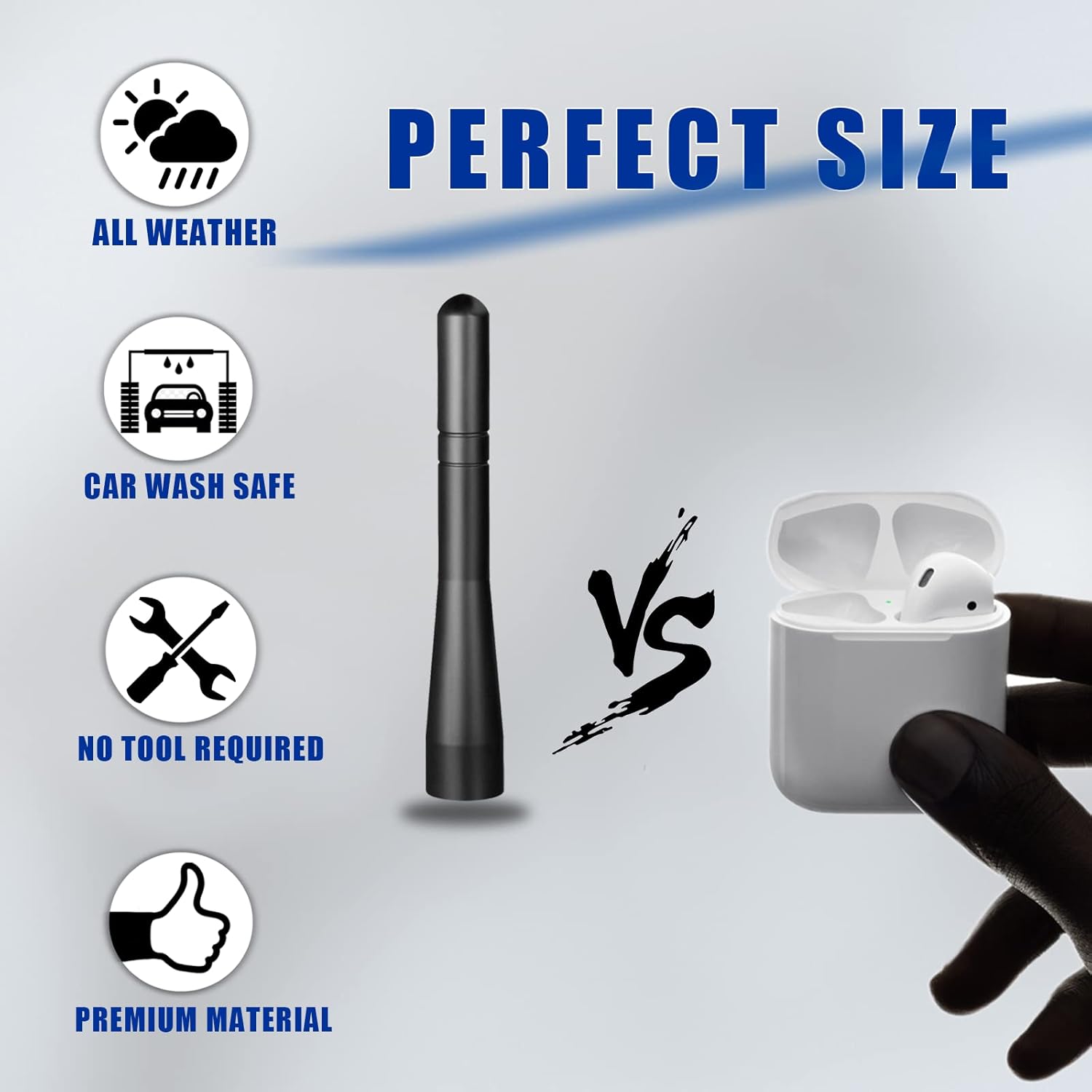 Bingfu Autoantenne Kurz Universal Auto Antenne 10cm Autoradio Dachantenne Ersatz für Optimalen AM/FM-Empfang
