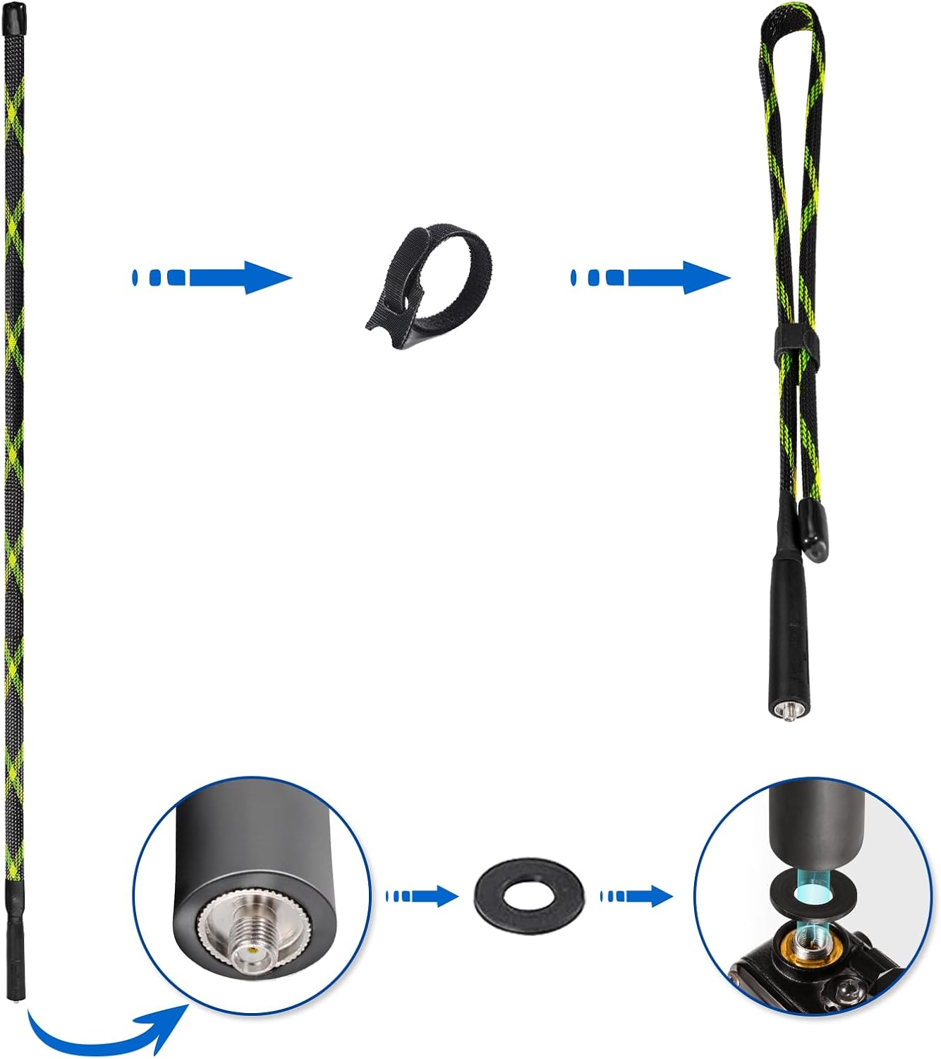 Bingfu Zweiband VHF UHF 136-460MHz 79,5cm faltbar Tarnfarbe CS Tactical SMA Buchse Amateurfunk Antenne für Baofeng UV-5R UV-82 BF-F8HP Wouxun HYT Handheld Two Way Radio Walkie Talkies