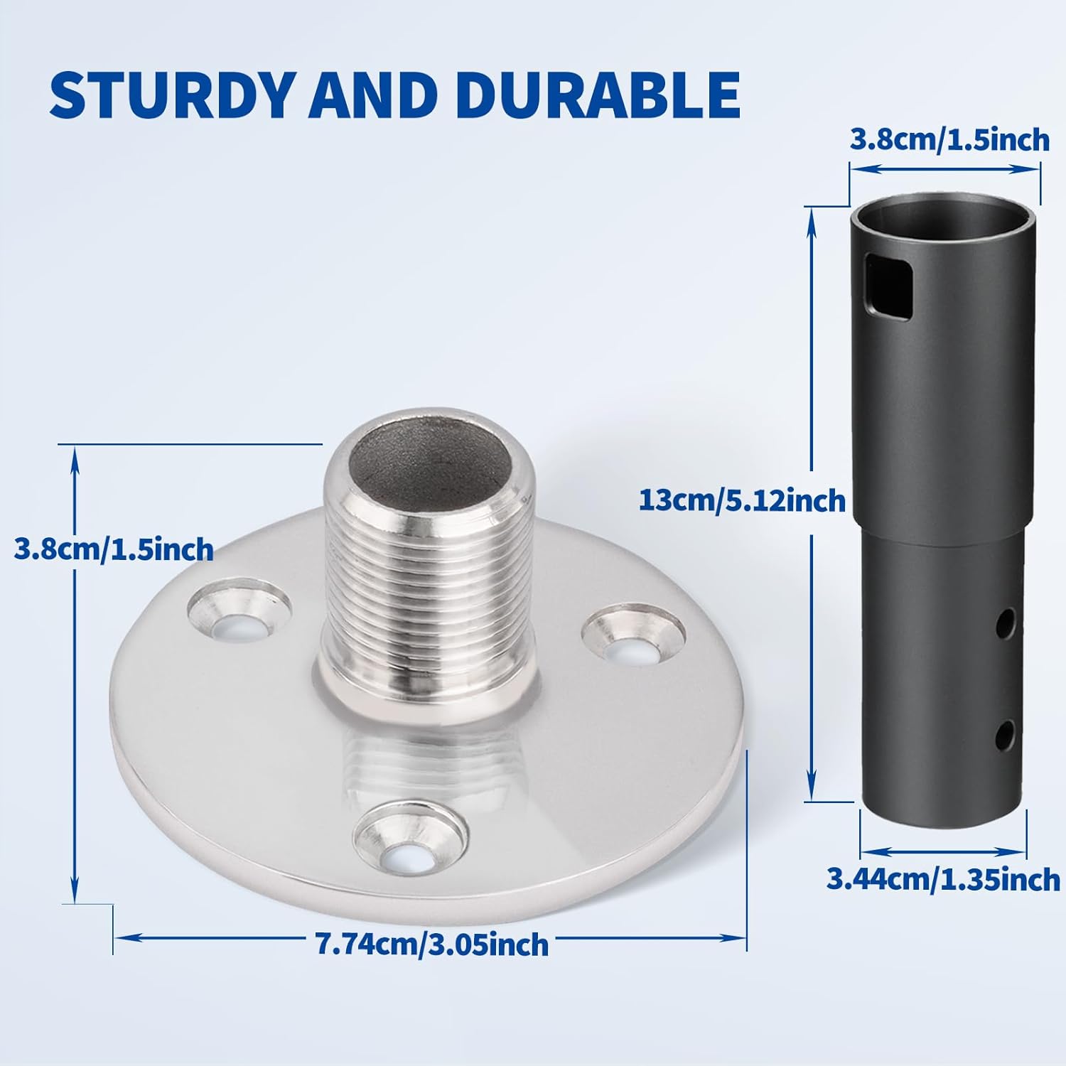 Antennen-Montagesatz für Starlink Satellitenschüssel Dishy V2 Standard Actuated Antenne - Solider Rohradapter & Edelstahl-Antennenbasis-Kit - für Marine-, Boots- und Automobilanwendungen