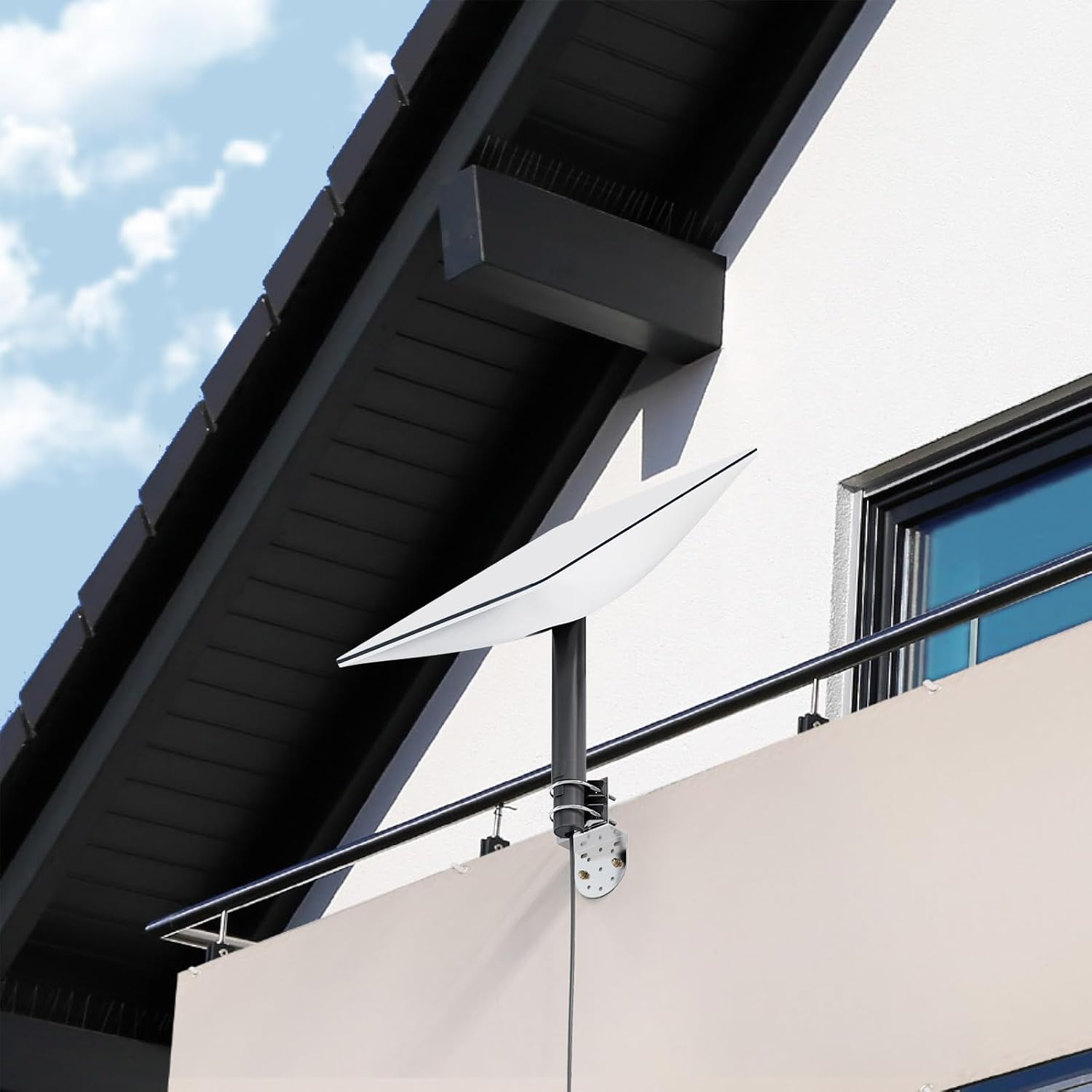 Bingfu Antennenmast-Montagehalterungen an der Wand, Mastklemme, rostfreies Hardware-Zubehör, Halterungshalter für den Außenbereich zu Hause, Antennenmasthalter, Antennenmast-Montage-Kits