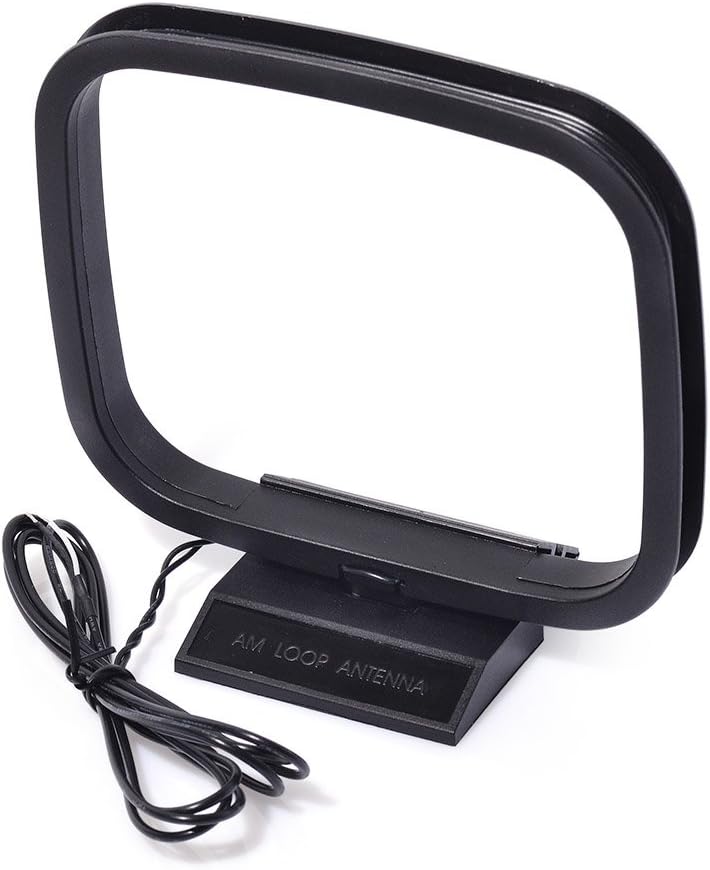 UKW Teleskopantenne mit Magnetfuß und AM-Loop-Antenne kompatibel mit Indoor Digital Radio Bluetooth Stereo Empfänger AV Audio Vedio Heimkino Empfänger Tuner