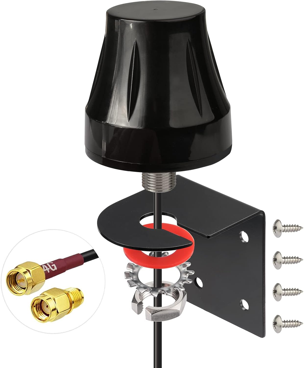 Bingfu 4G LTE 5dBi SMA Stecker Antenne Feste Außenhalterung Wandhalterung wasserdichte Antenne für 4G LTE Router Cellular Gateway Home Phone Modem Game Trail Kamera