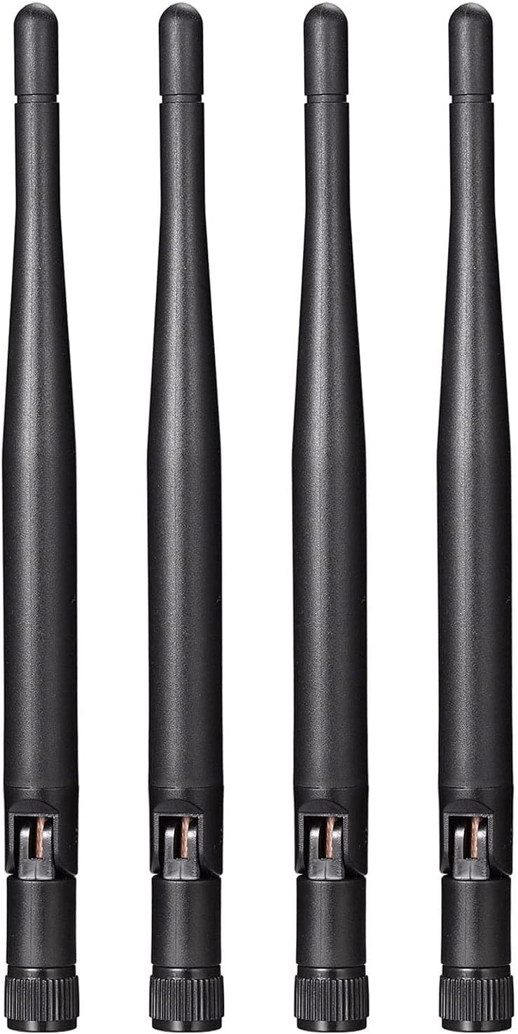 Click to see full view Bingfu Wifi Antenna 2.4GHz 5GHz 5.8GHz 3dBi RP-SMA Antenna Replacement (4pcs) for WiFi Router Wireless Network Card USB Adapter Security IP Camera Video Surveillance Monitor