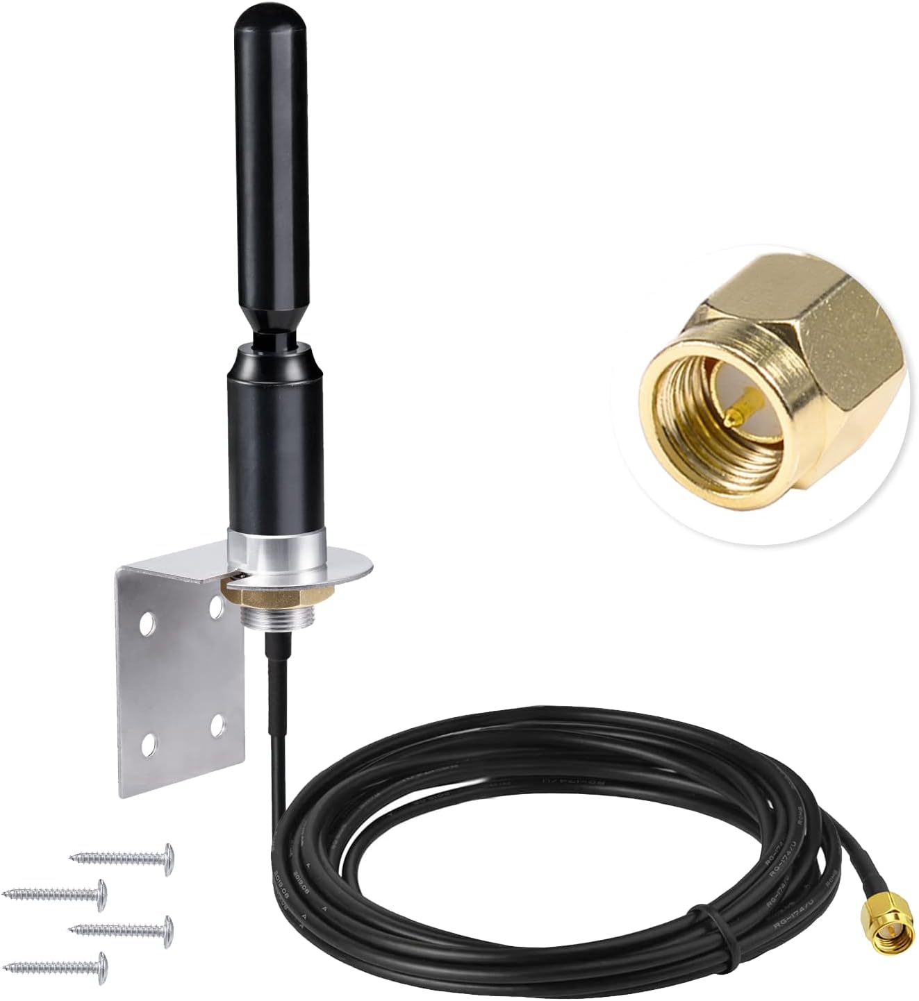 4G LTE Antenne SMA 3dBi 698-2700MHz wasserdichte Antenne zur Wandmontage mit 3 Meter Kabel Kompatibel mit 4G LTE Router Gateway Modem Mobilfunkrouter Gateway Wildkamera