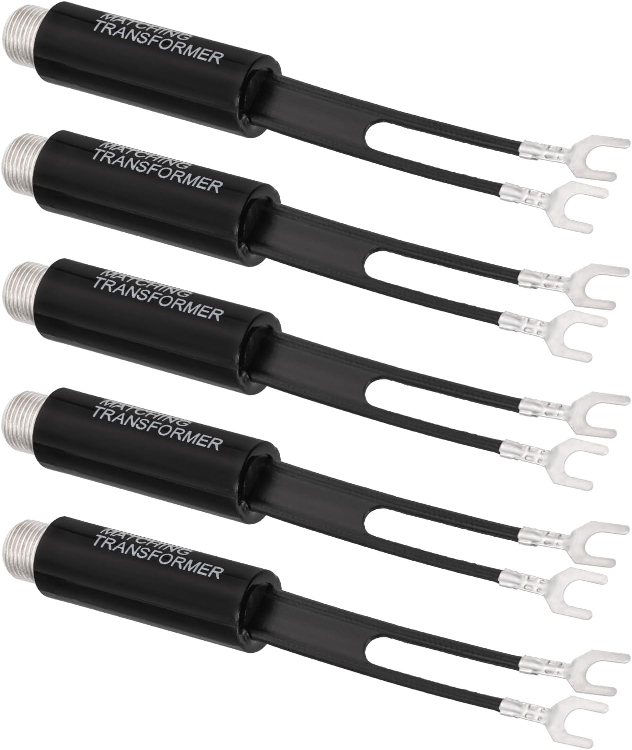 Bingfu 75 ohm F-Typ Buchse auf 300 ohm Twin-Lead UHF/VHF/FM Balun Antennenanpassung Transformator Konverter Koaxial Adapter Connector 5-Stück