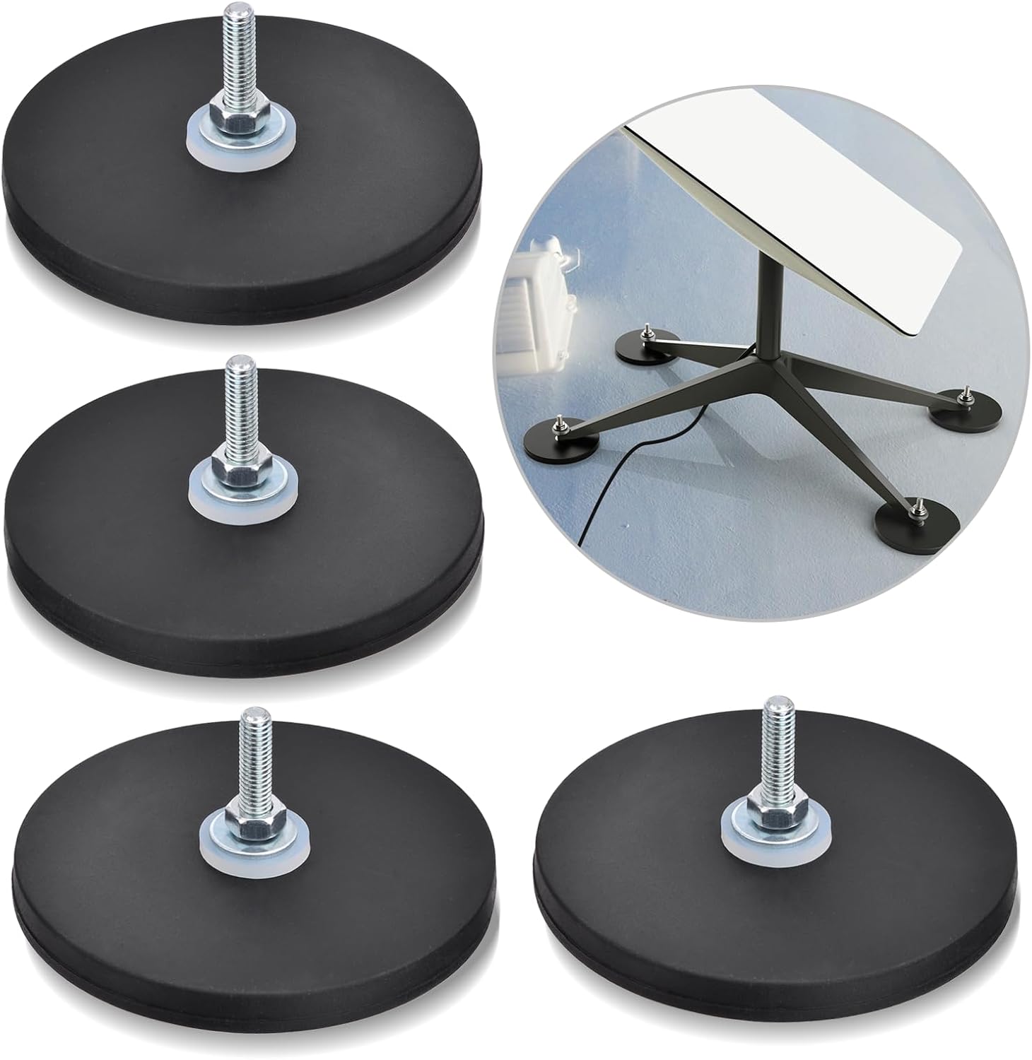 Bingfu Magnetfuß-Kit für Starlink V2 Gen2 Standard Actuated / High-Performance Antenne - Unterstützt bis zu 500 kg vertikale Kraft - Montagebasen für Starlink V2 Satellitenschüssel Dish