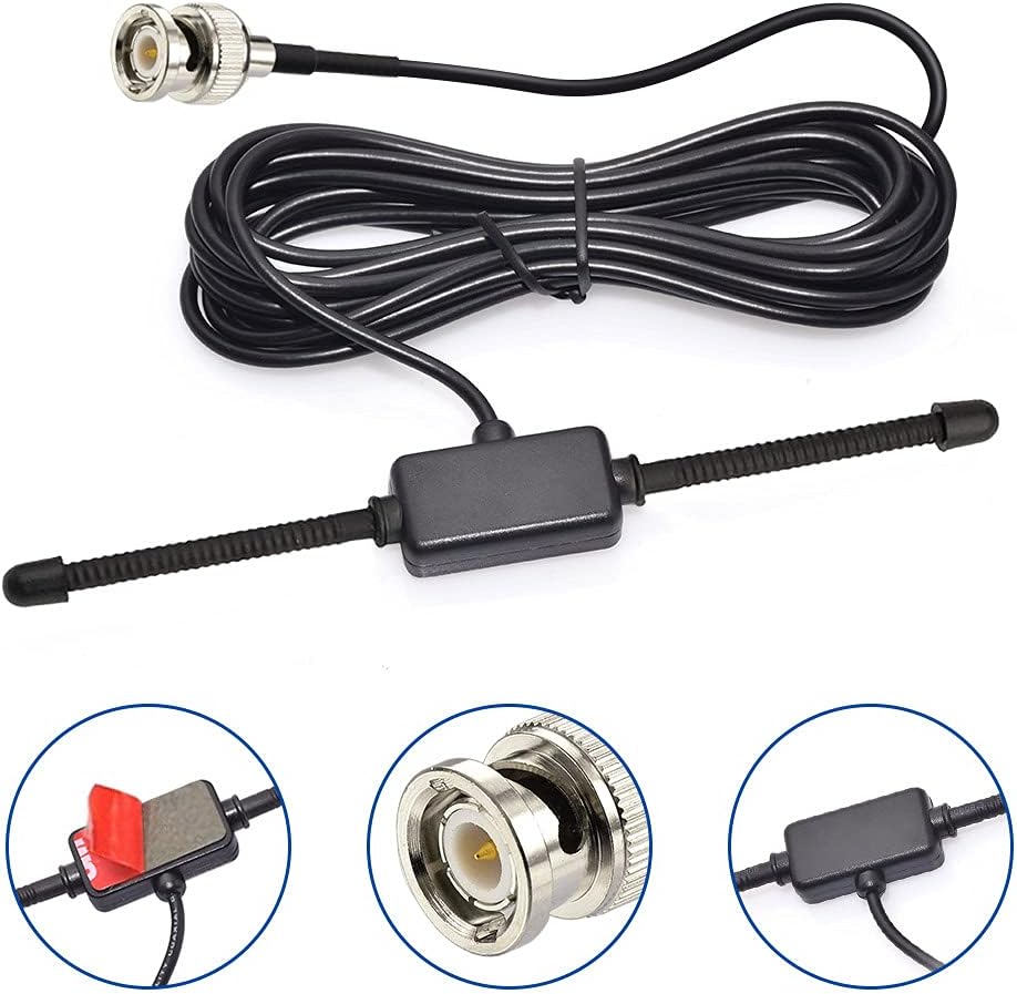 Bingfu VHF UHF Scanner Antenne Scheibenantenne Windshield Antenne CB Radio Amateurfunk Mobiler Scanner Antenne mit BNC-Stecker Kompatibel mit Uniden Bearcat Whistler Radio Shack-Radioscanner