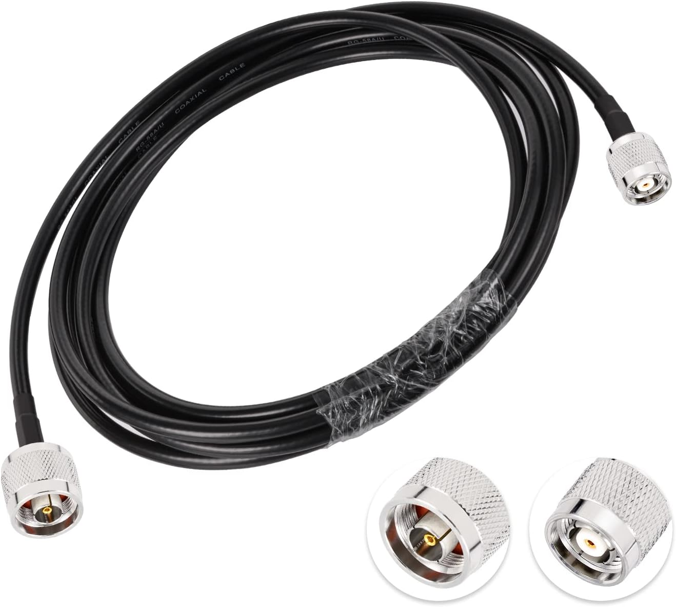 Bingfu RTK Survey GPS Base Antenna Radio Extension Cable RP-N Male to RP-TNC Male RG58 Coax Jumper Cable 3m 10 feet for GNSS RTK Survey Receiver Trimble 51980 GPS SPS855 SPS 855 851 852 SNB 900 850