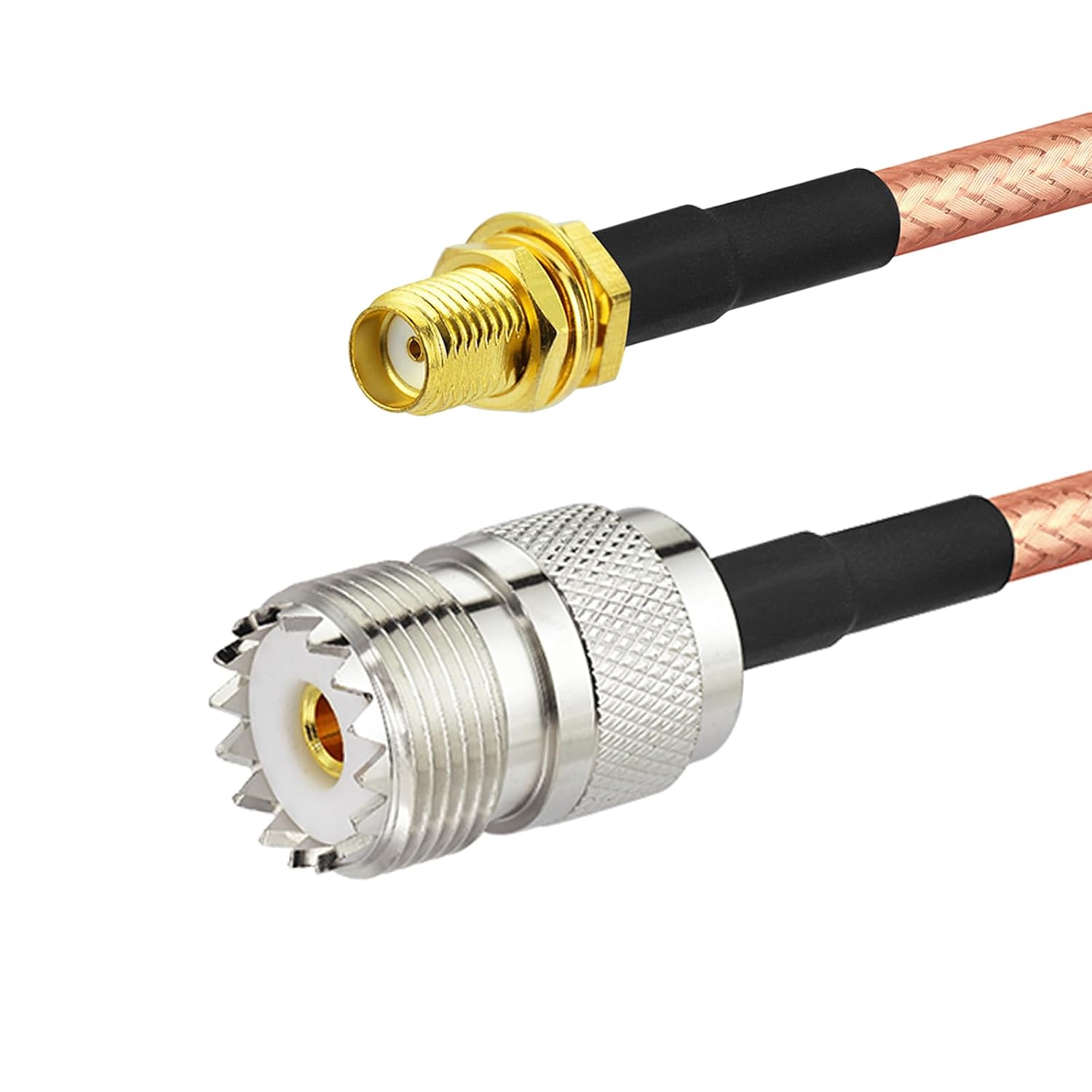 BINGFU SMA Buchse Einbaubuchse auf UHF Buchse SO239 RG400 Kabel 30 cm