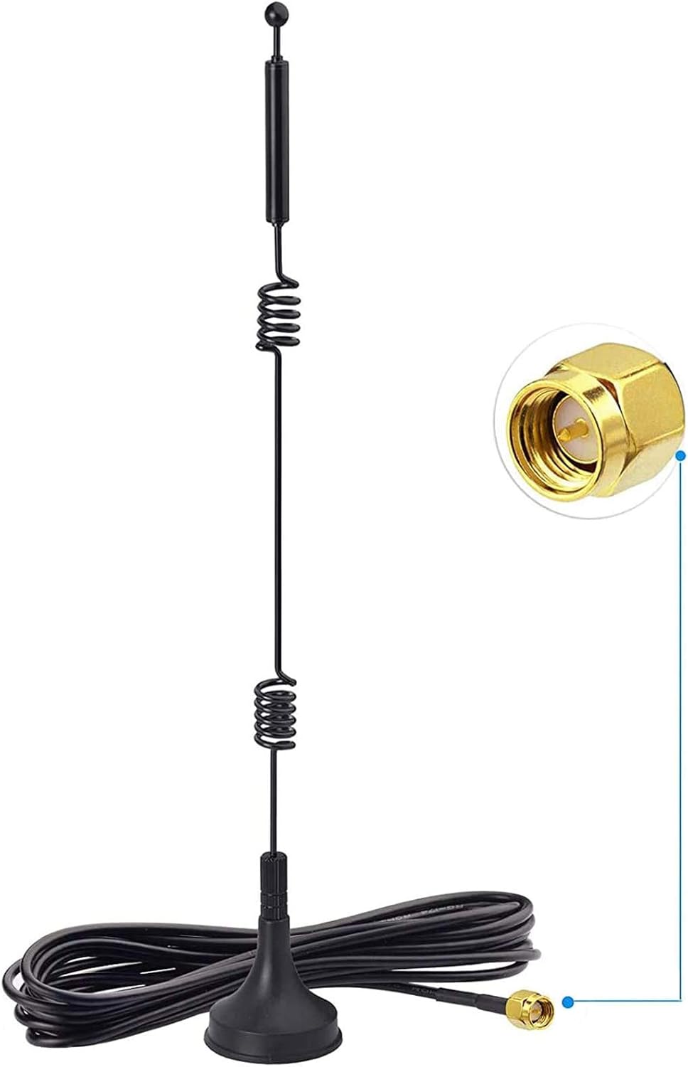 Bingfu Dual Band WiFi 2,4 GHz 5 GHz 5,8 GHz 9 dBi Magnetfuß SMA Stecker Antenne für Drahtlose Vedio Überwachungskamera Überwachungsrekorder Fahrzeug LKW Anhänger Rückfahrkamera Rückfahrmonitor