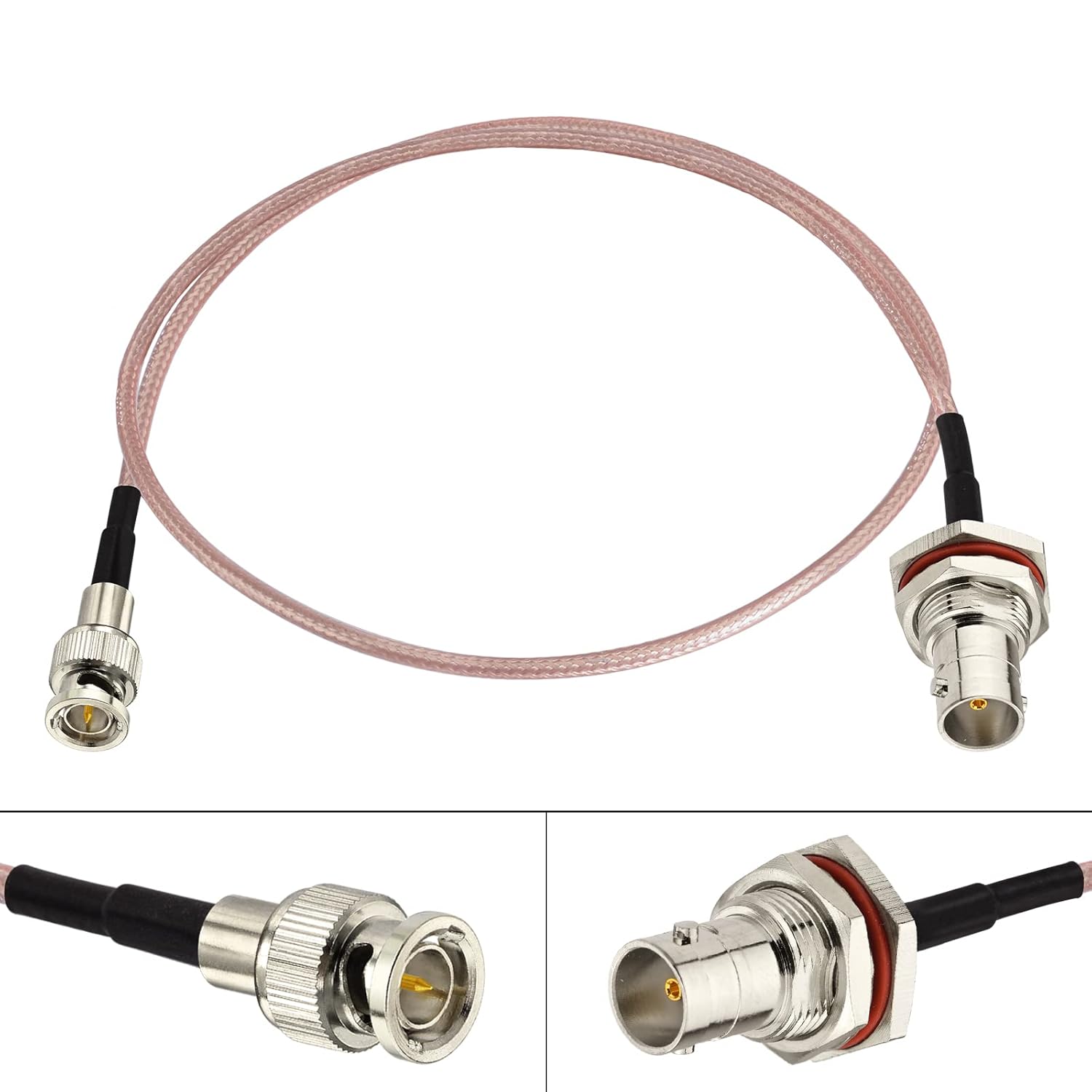 BINGFU Mini BNC Male to BNC Female Vedio SDI Cable 75 Ohm 20inch for HD 3G SDI Recorder Camera Monitor Converter Audio Router