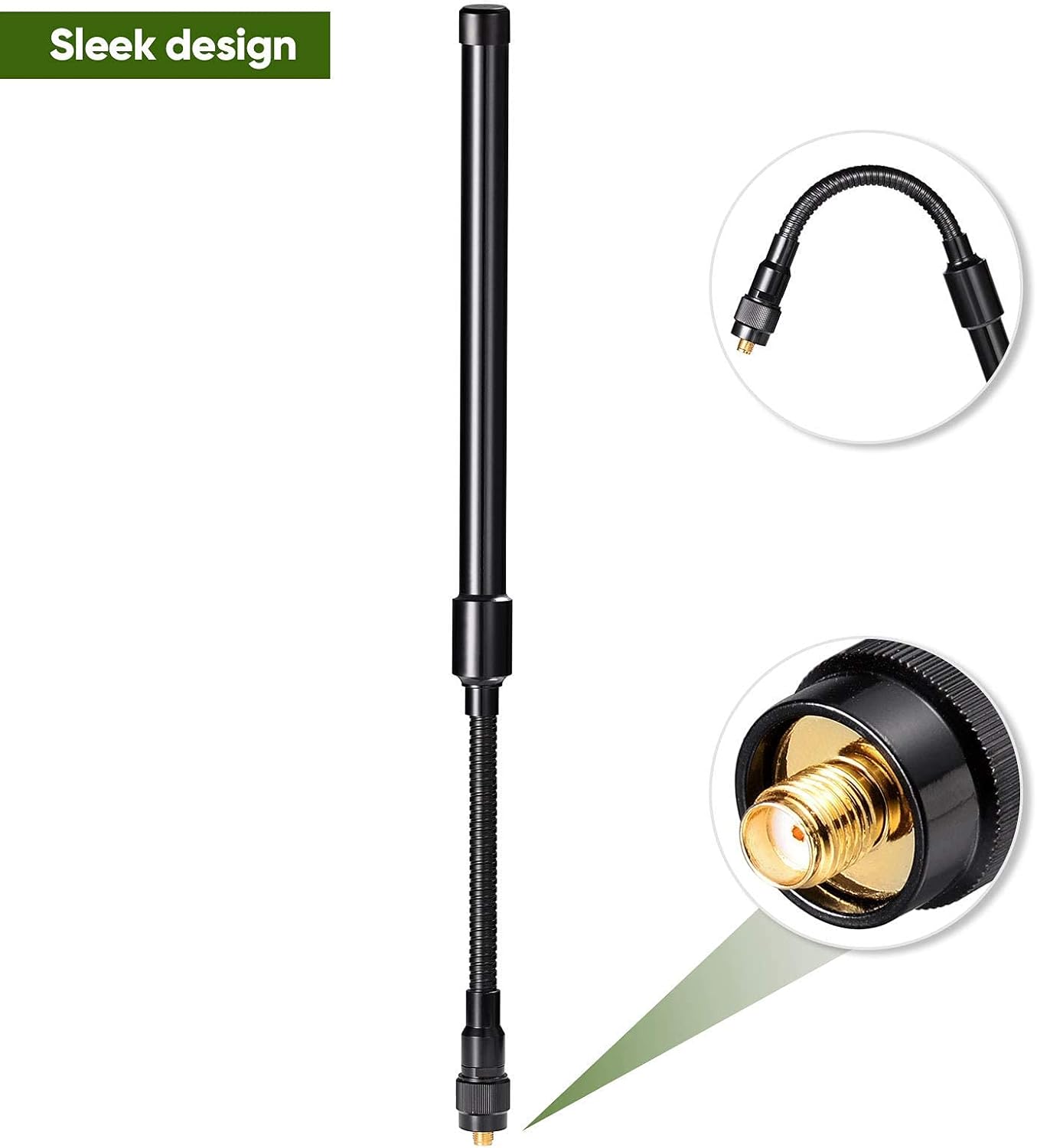 Bingfu Gooseneck CS Tactical Antenna Dual Band VHF UHF 136-174mhz 400-520mhz Ham Radio Antenna Compatible with Baofeng UV-5R BF-F8HP UV-82 BF-888S UV-5X3 UV-9R Handheld Two Way Radio