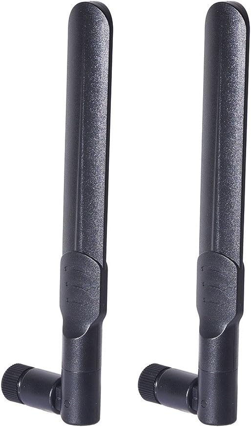 Bingfu Dualband WLAN Antenne 2,4/5,8 GHz 8 dBi SMA-Stecker Antenne (2er-Pack) für Drahtlose Vedio Security IP-Kamera Rekorder Überwachungsrekorder LKW-Anhänger Rückfahr-Rückfahrkamera Umkehrmonitor