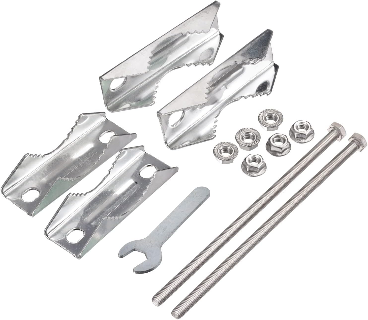 Bingfu Doppel Antennen-Mastklemme, Rostfrei, Strapazierfähig, Mast-zu-Pol-Montagesatz, Halterung Halter für 25–50 mm Durchmesser Outdoor LoRa WLAN 4G LTE Amateurfunk TV CB-Antennenmast