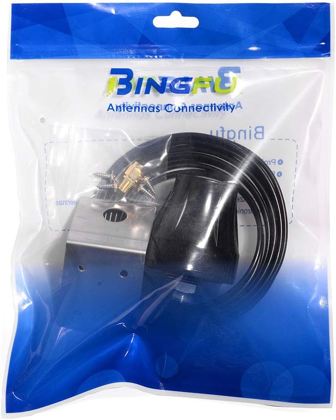 Bingfu 5dBi SMA Male Antenna Outdoor Fixed Bracket Wall Mount Waterproof Garage Door Gate Opener RP-SMA Antenna Extender