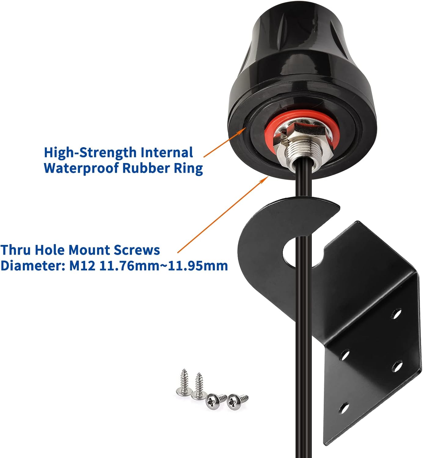 Bingfu 4G LTE SMA Male MIMO Antenna Outdoor Fixed Bracket Wall Mount Waterproof Antenna for 4G LTE Wireless CPE Router Hotspot Cellular IoT Gateway Industrial Terminal Server Security Camera