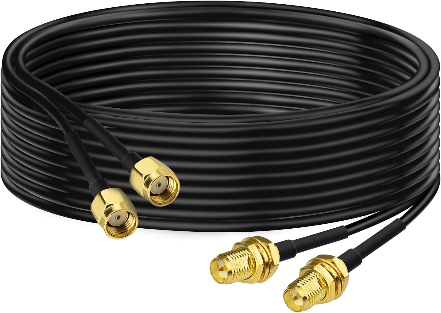 RP-SMA Stecker auf RP-SMA Buchse Kabel 3m RG174 WiFi-Antennenverlängerungs Koaxialkabel 2 Stück für Drahtlose Mini PCI Express PCIE Netzwerkkarte USB WiFi Adapter WiFi Router Booster IP Kamera