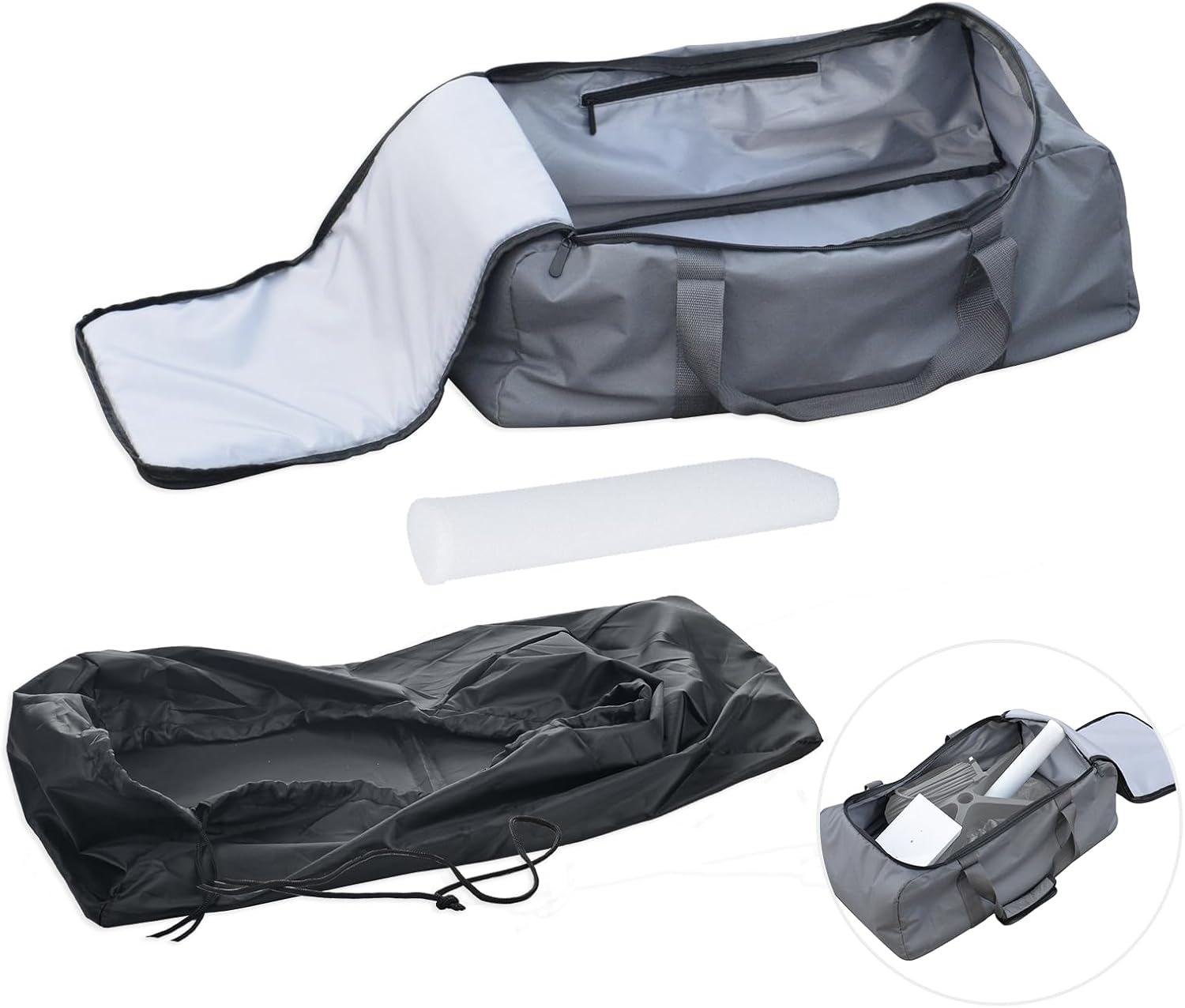 BINGFU Aufbewahrungstasche für Starlink Satelliten-Internet-Kit - Tragetasche & Kordelbeutel & Stangenschutzhülle - Kompatibel mit Starlink Gen2 V2 Antenne, Starlink Ethernet Kabel, Router, Netzteil