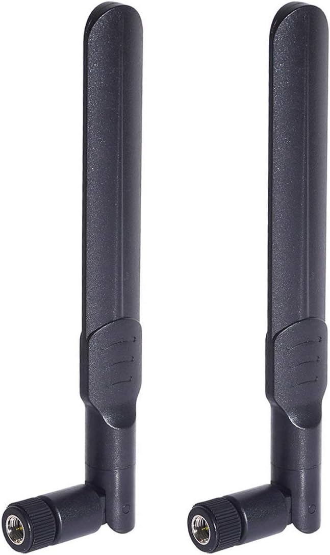 Bingfu Dualband WLAN Antenne 2,4/5,8 GHz 8 dBi SMA-Stecker Antenne (2er-Pack) für Drahtlose Vedio Security IP-Kamera Rekorder Überwachungsrekorder LKW-Anhänger Rückfahr-Rückfahrkamera Umkehrmonitor