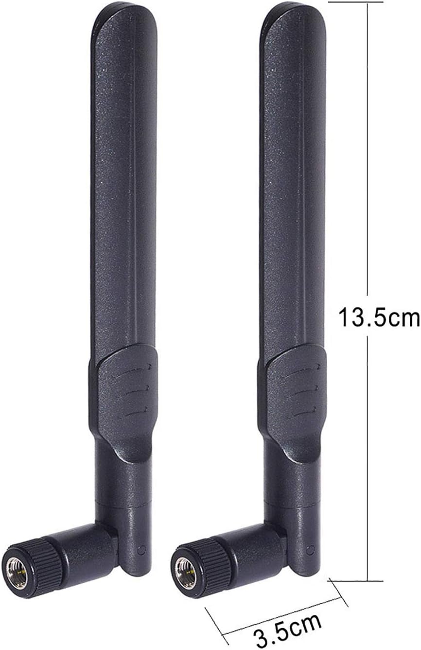 Bingfu Dualband WLAN Antenne 2,4/5,8 GHz 8 dBi SMA-Stecker Antenne (2er-Pack) für Drahtlose Vedio Security IP-Kamera Rekorder Überwachungsrekorder LKW-Anhänger Rückfahr-Rückfahrkamera Umkehrmonitor