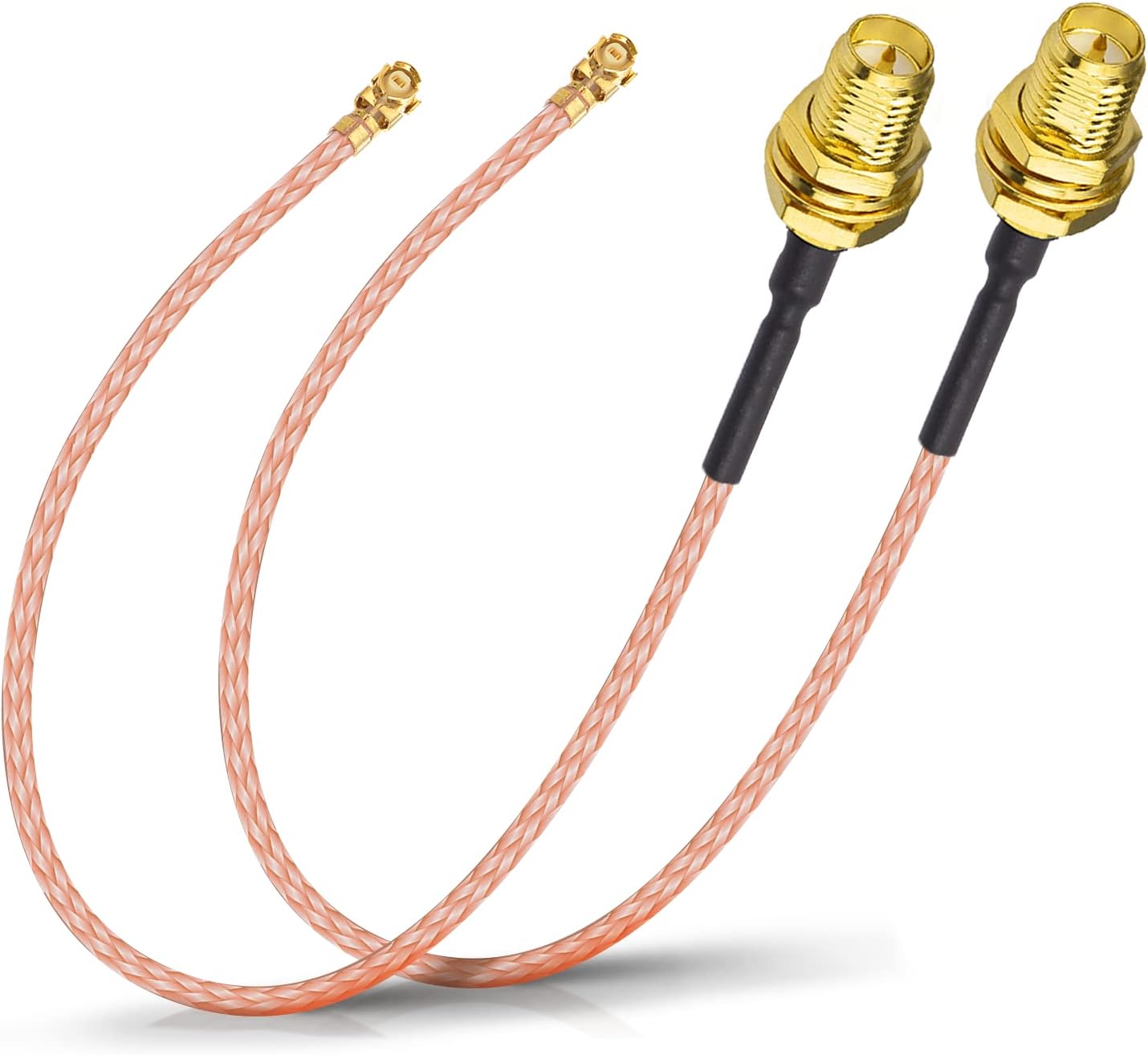 RP-SMA Buchse auf IPX IPEX U.FL Kabel 15cm RG178 WiFi-Antennen verlängerungskabel (2 Stück) für Drahtlosen Mini PCI Express PCIE Netzwerkkarten WiFi Adapter Router FPV UAV Drohnen Sender