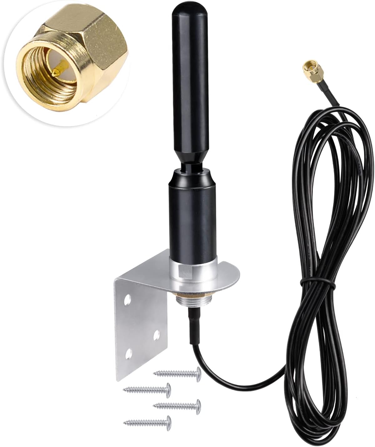 4G LTE Antenne SMA 3dBi 698-2700MHz wasserdichte Antenne zur Wandmontage mit 3 Meter Kabel Kompatibel mit 4G LTE Router Gateway Modem Mobilfunkrouter Gateway Wildkamera