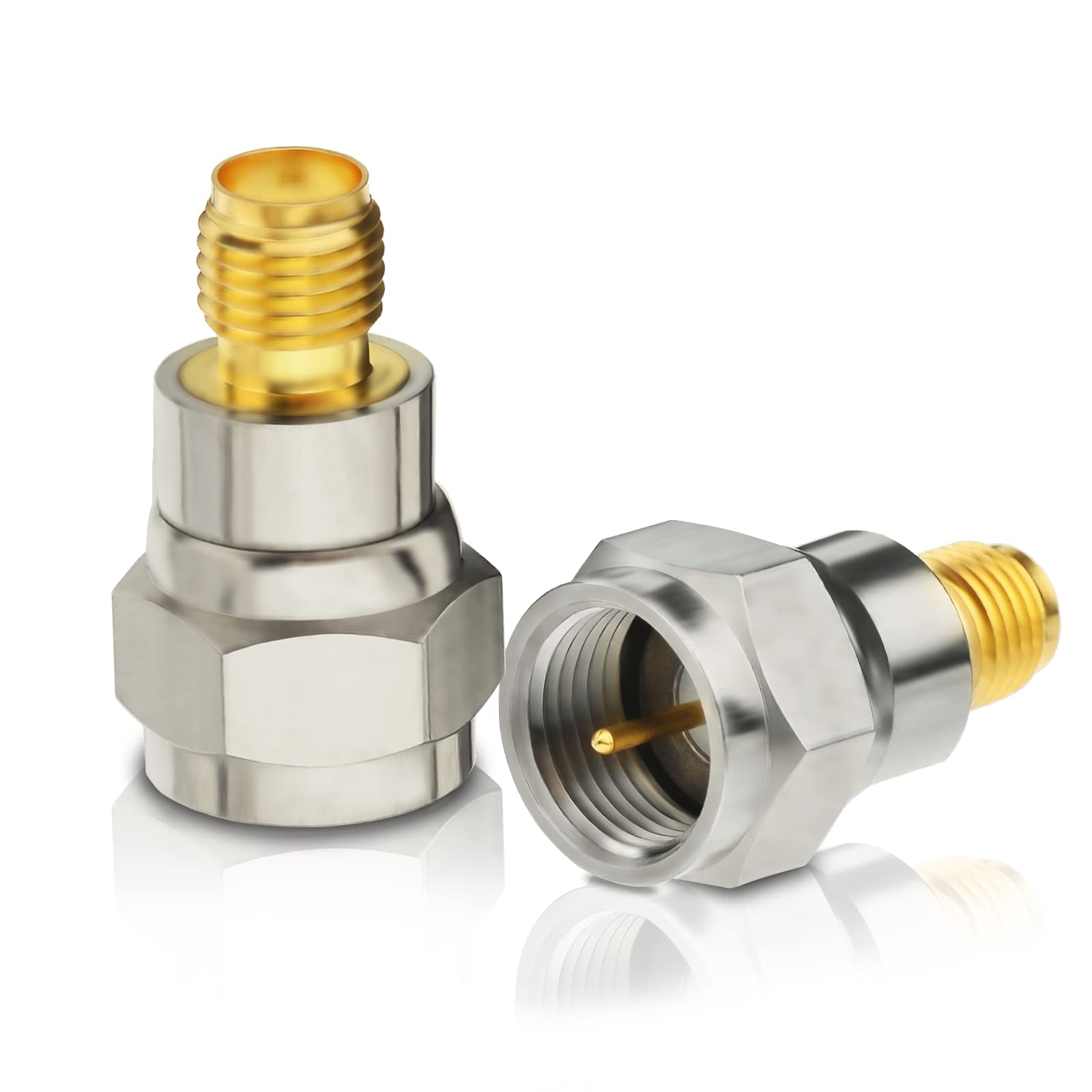 BINGFU DAB Antenne Adapter F Buchse auf SMA Stecker Stecker 2 Kit kompatibel mit DAB + Radio Pioneer Clarion Pure Alpine