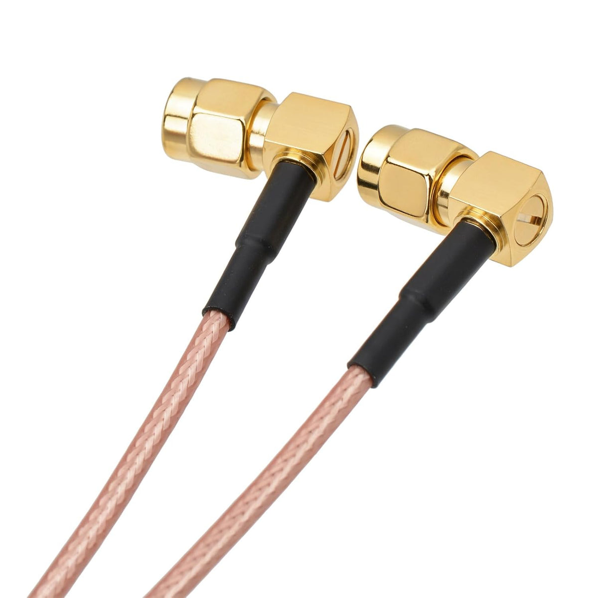 BINGFU SMA Female to Dual SMA Male Angle RG316 Splitter Cable 15cm
