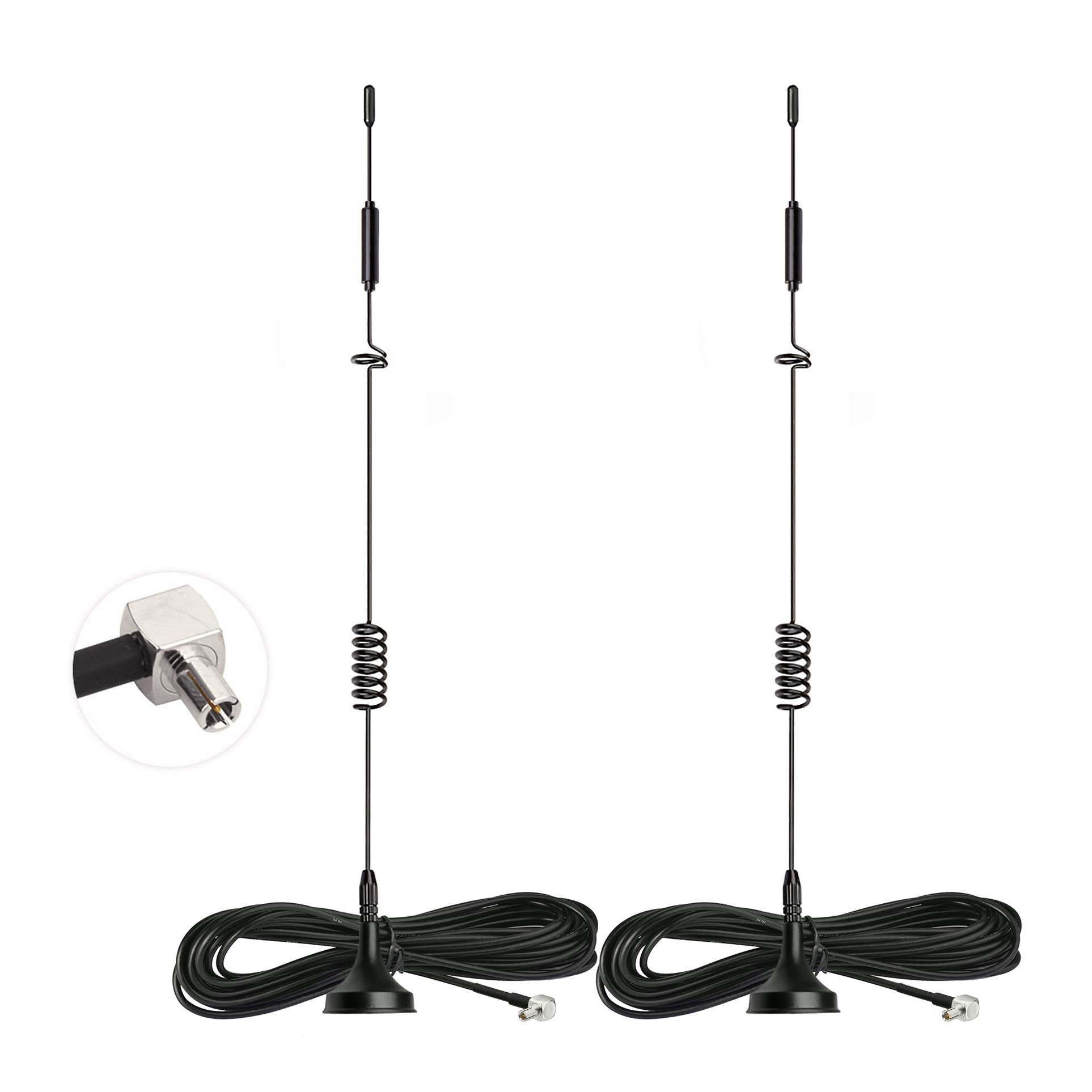 Bingfu 4G LTE Antenna 8dBi Magnetic Base Cellular MIMO TS9 Antenna 2-Pack Compatible with 4G LTE MiFi Mobile Hotspot Router USB Modem Dongle Adapter Verizon AT&T T-Mobile Sprint Mobile Broadband Modem