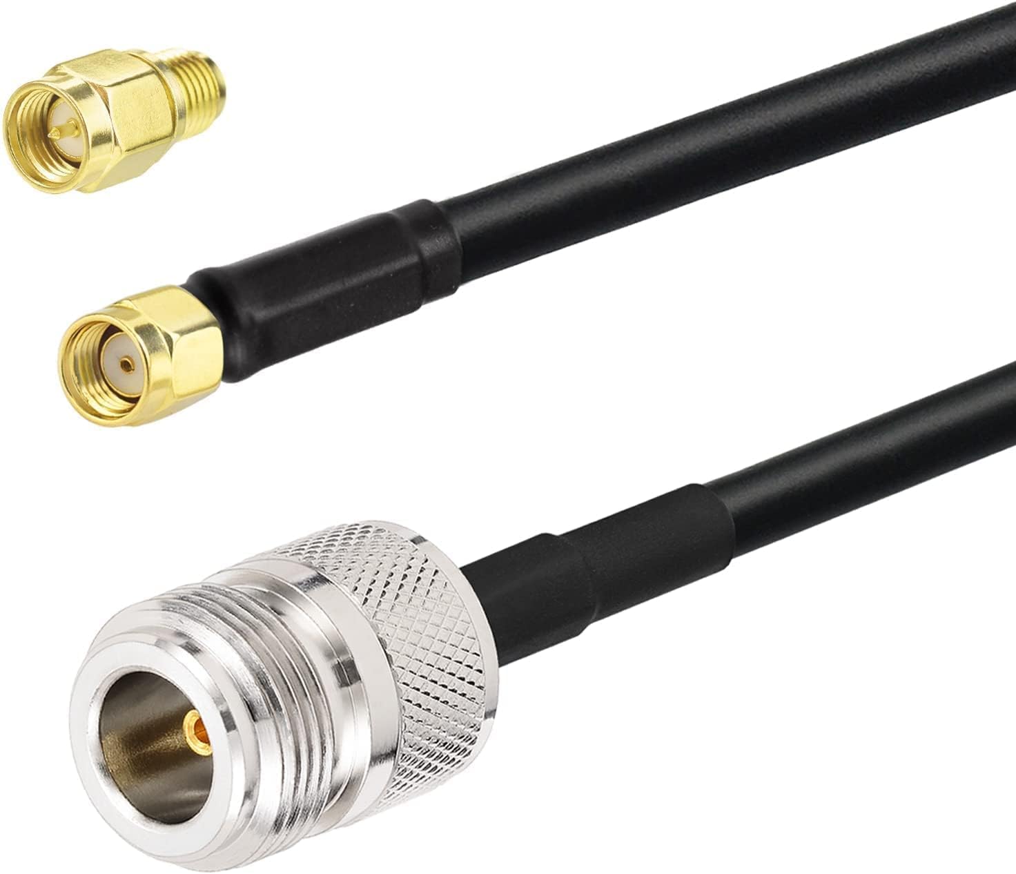 Bingfu N Female to RP-SMA Male Pure Copper Low Loss Coaxial Cable 3.28ft Compatible with 4G WiFi Cellular LTE Amplifier Extender Transceivers Phone Signal Booster Lora Surge Arrester Cables