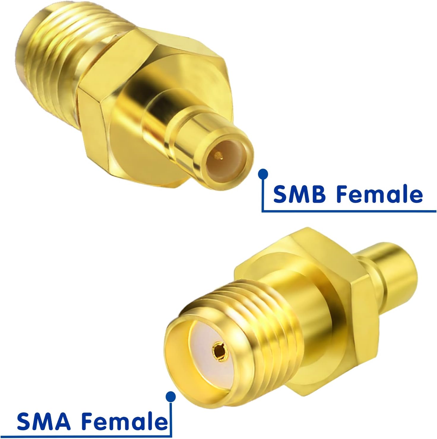DAB Car Radio Antenna SMB Adapter to SMA Plug RF Converter 4 Kit Compatible with DAB Car Radio Stereo Head Unit Receiver Tuner