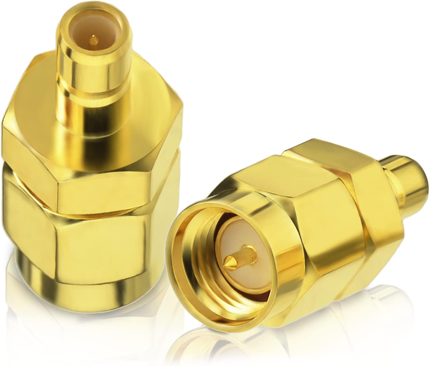 BINGFU DAB Antenne SMA Adapter SMA Stecker zu SMB Buchse 2 Stücke kompatibel mit Autoradio Clarion Pure Alpine Pionner