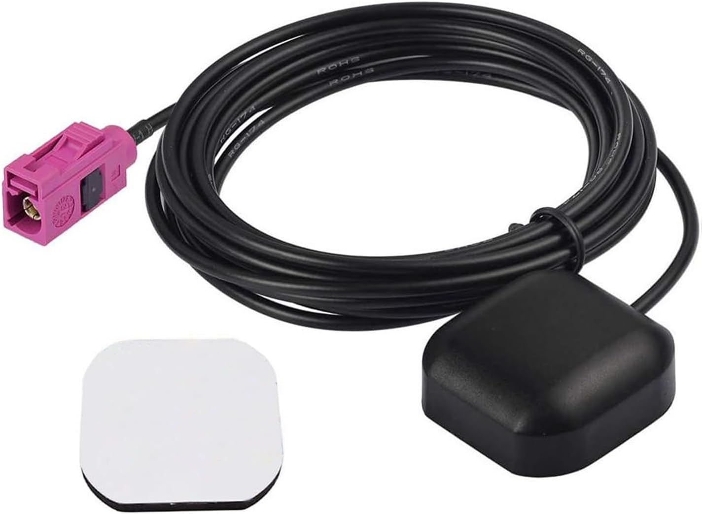 Bingfu Vehicle Car Waterproof Active GPS Navigation Antenna with Fakra H Pink Connector Compatible with Truck SUV