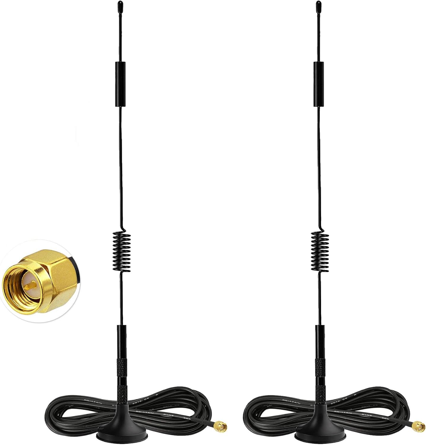 Bingfu High Gain 5dBi 4G LTE Cellular Mimo SMA Magnetic Base Antenna Compatible with 4G LTE Wireless Router Modem Hotspot Cellular Gateway Industrial IoT Router Mobile