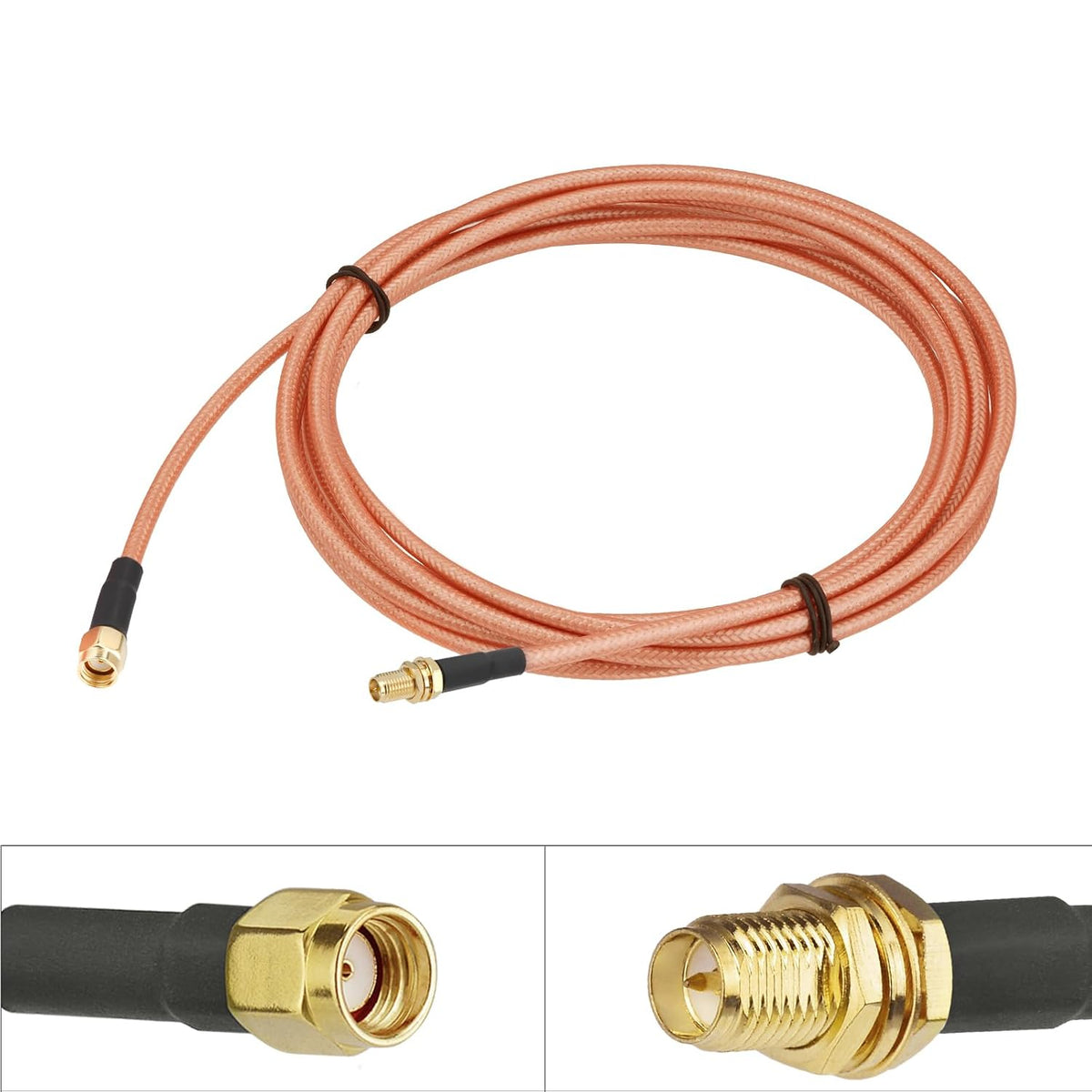 BINGFU RP-SMA Kabel 3m RP-SMA Buchse auf Stecker RG400-Kabel