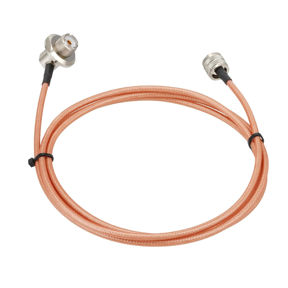 BINGFU PL259 to SO239 Cable 2m UHF Male to UHF Female Angled