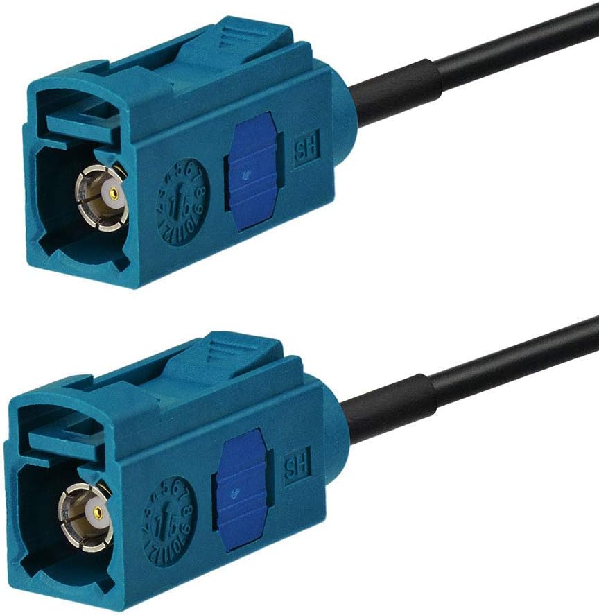 Fakra Z Buchse auf Fakra Z Buchse Auto Antennen Verlängerungskabel 1m für Auto Stereo Android Head Unit GPS Navigation FM AM Radio Sirius XM Satellitenradio 4G LTE Telematik Bluetooth Modul