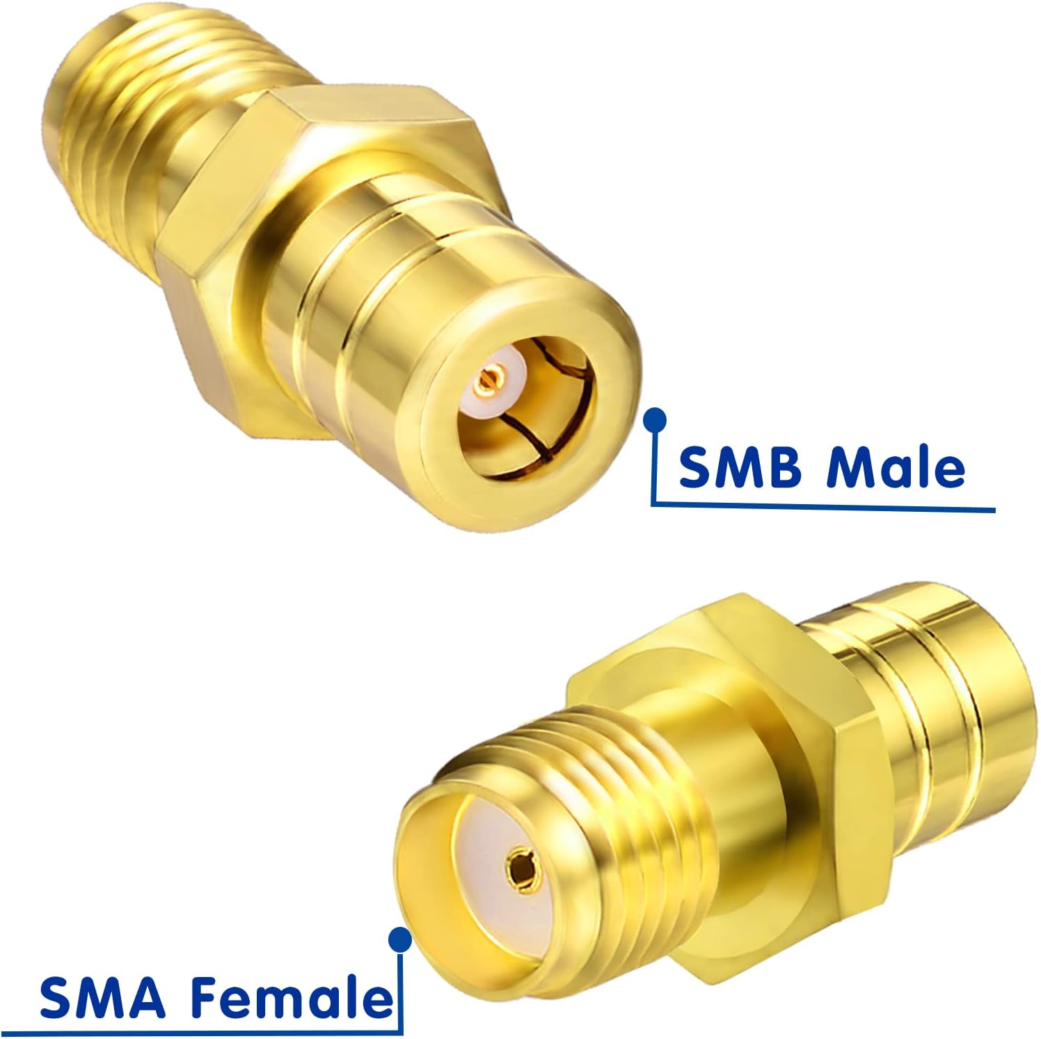 DAB Car Radio Antenna SMB Adapter to SMA Plug RF Converter 4 Kit Compatible with DAB Car Radio Stereo Head Unit Receiver Tuner