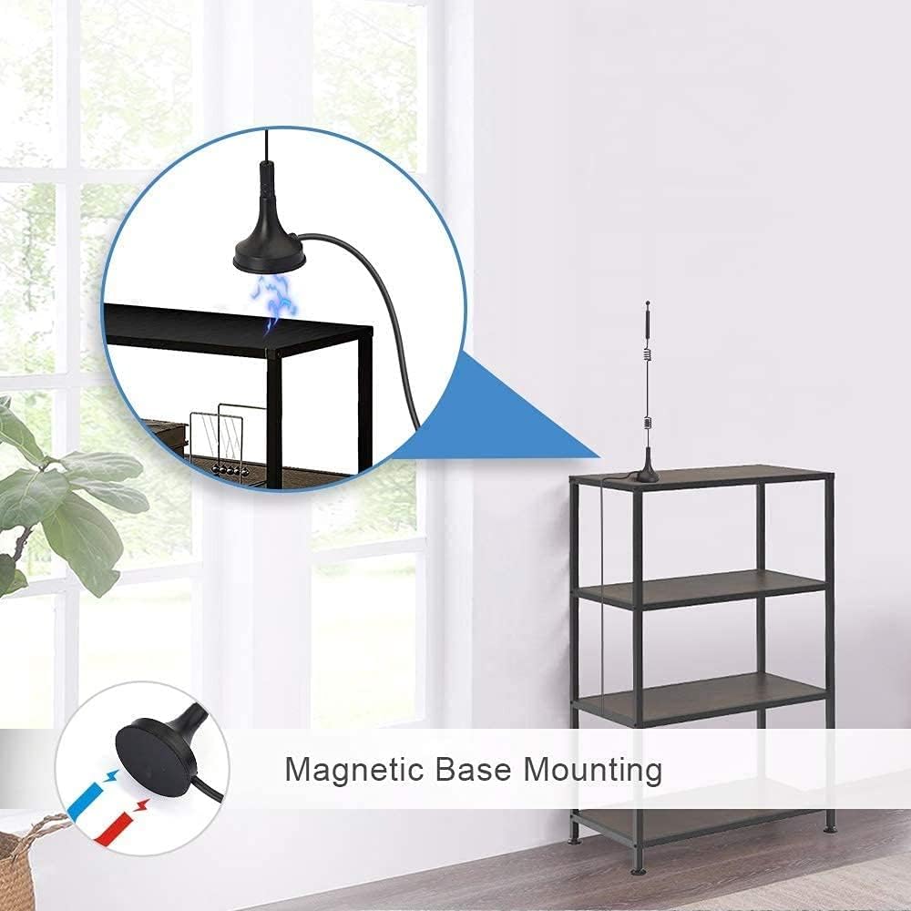 Bingfu Dual Band WiFi 2,4 GHz 5 GHz 5,8 GHz 9 dBi Magnetfuß SMA Stecker Antenne für Drahtlose Vedio Überwachungskamera Überwachungsrekorder Fahrzeug LKW Anhänger Rückfahrkamera Rückfahrmonitor