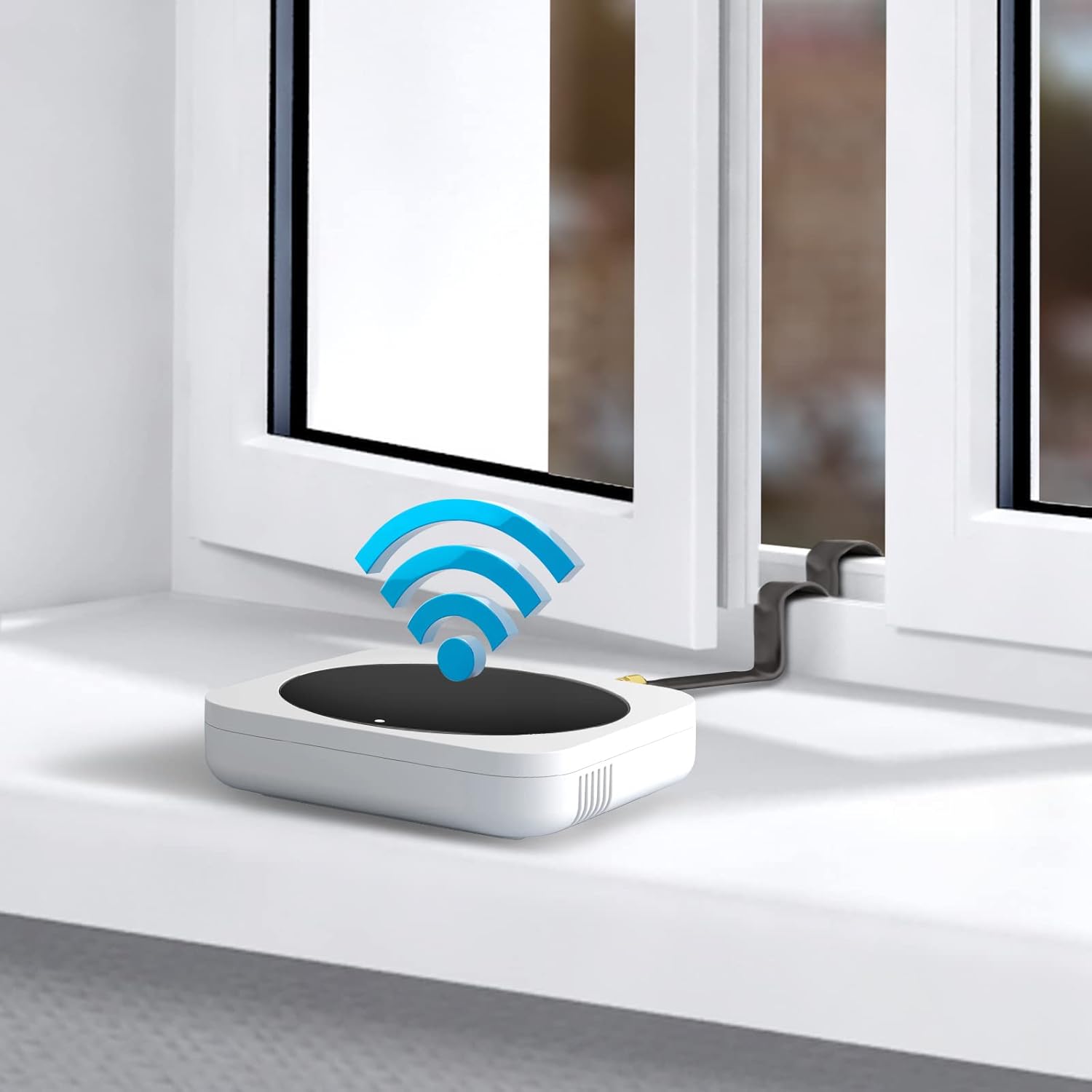 RP-SMA Window Koaxialkabel 30CM RP-SMA Stecker auf RP-SMA Buchse LoRa Flachkabel für WLAN Antenne Helium Miner Antenne,1-Stück