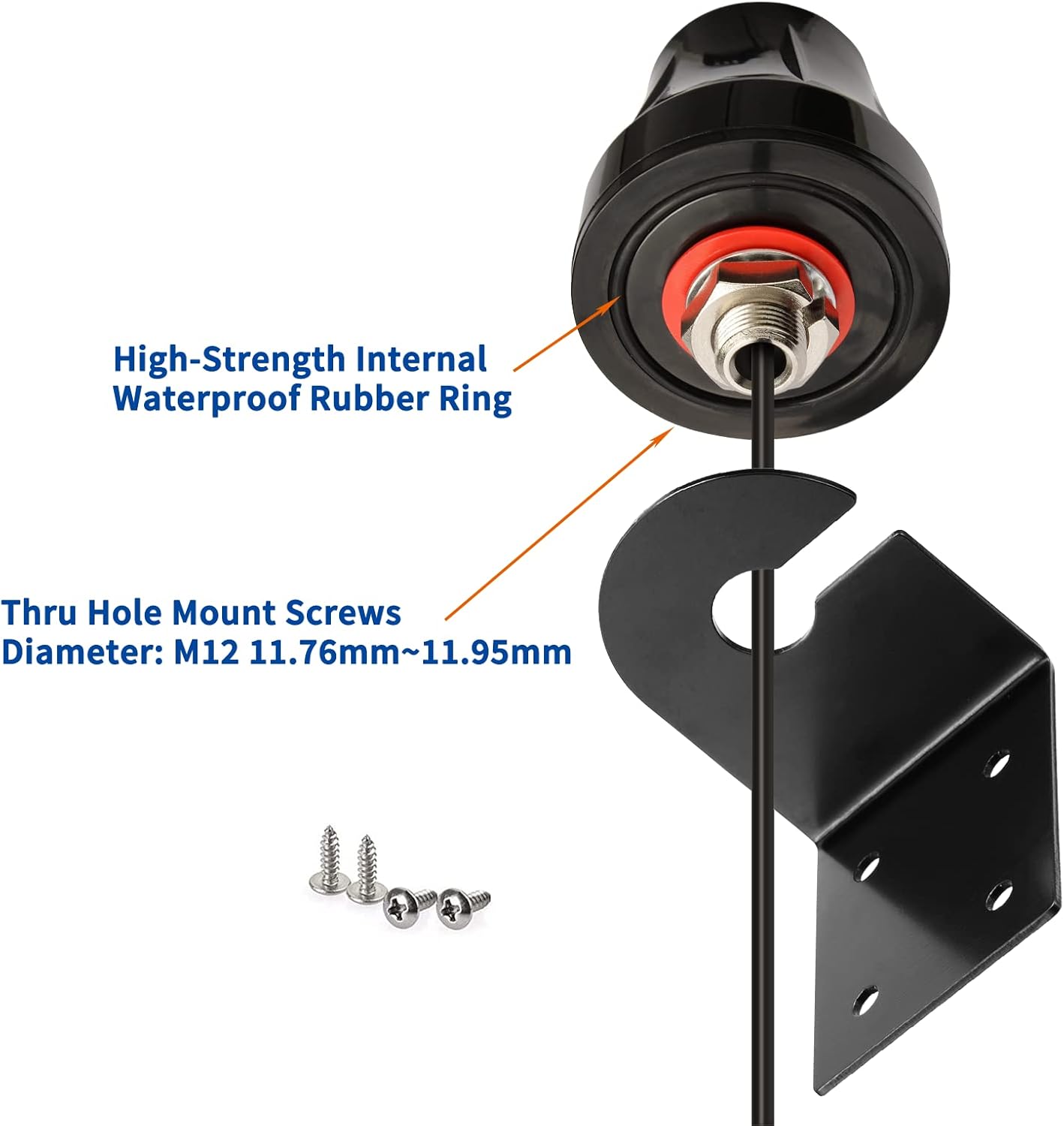 Bingfu 5dBi SMA Male Antenna Outdoor Fixed Bracket Wall Mount Waterproof Garage Door Gate Opener RP-SMA Antenna Extender