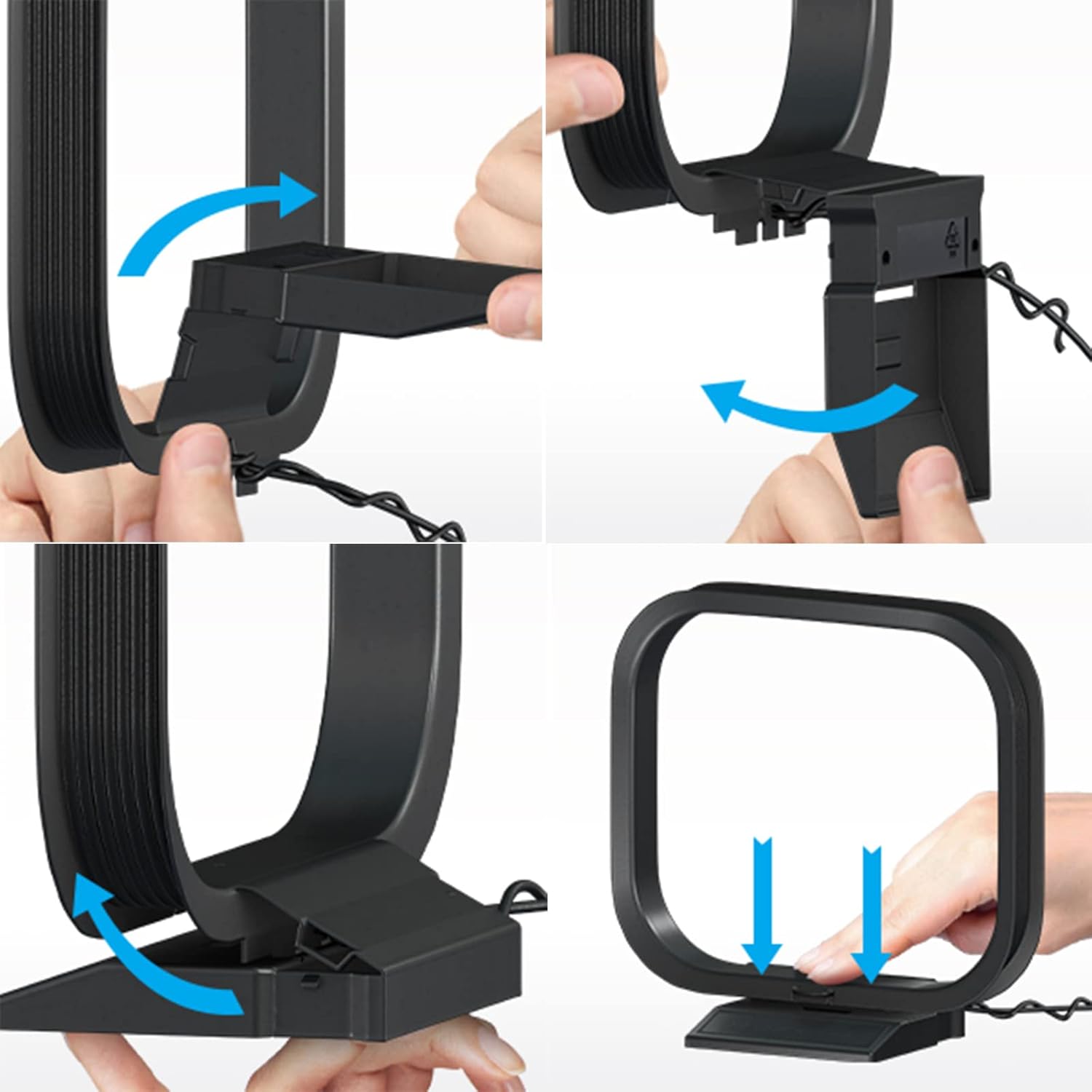 AM Antenne 75 Ohm 2-Poliger Blanker Draht Stecker MW LW Antenne Kompatibel mit Yamaha Marantz Denon Pioneer Stereo Empfänger MEHRWEG
