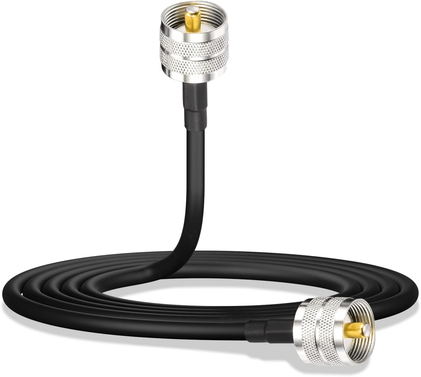 BINGFU PL Kabel UHF-Stecker PL-259 auf UHF-Stecker PL-259 Low Loss Digital RG58 Koaxialkabel für HAM & CB Funk, Antennen-Analysator, Dummy Load, SWR Meter (1 Meter)