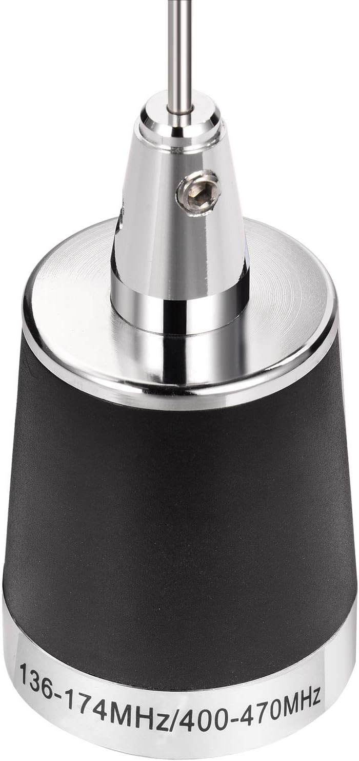 Bingfu Dual Band VHF UHF 136-174MHz 400-470MHz Mobile Radio NMO Antenna Vehicle NMO Mount Antenna for Car Truck Ham/Amateur/Mobile/Two Way/Marine Radio