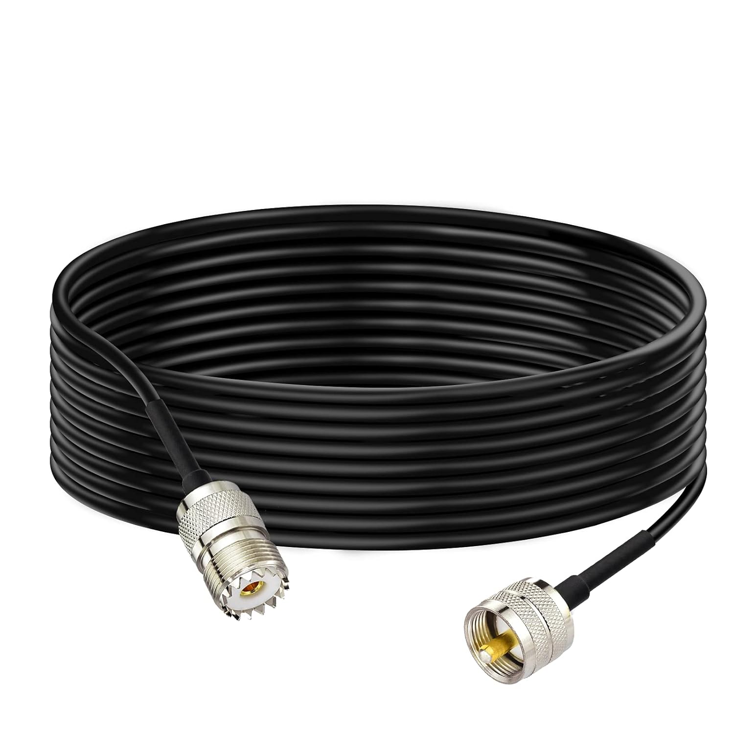 3 Meter UHF PL-259 Stecker auf UHF Buchse RG58 Koaxialkabel für Fahrzeug Auto SUV LKW Walkie Talkie Funkgerät Handheld Radio CB Funk Amateur Mobile Radio UKW-Sender, MEHRWEG