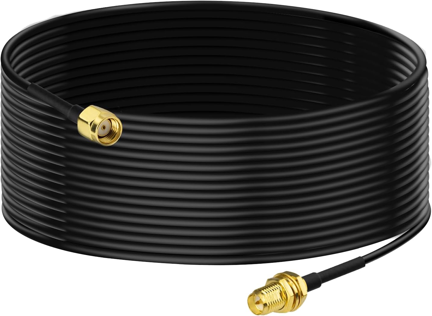 WLAN-Antennen Verlängerungskabel RP-SMA-Stecker auf RP-SMA-Buchse RG174-Koaxialkabel für WLAN-Router, Sicherheitskamera, kabelloser Mini-PCI-Express-PCIE-Netzwerkkartenadapter, 10m