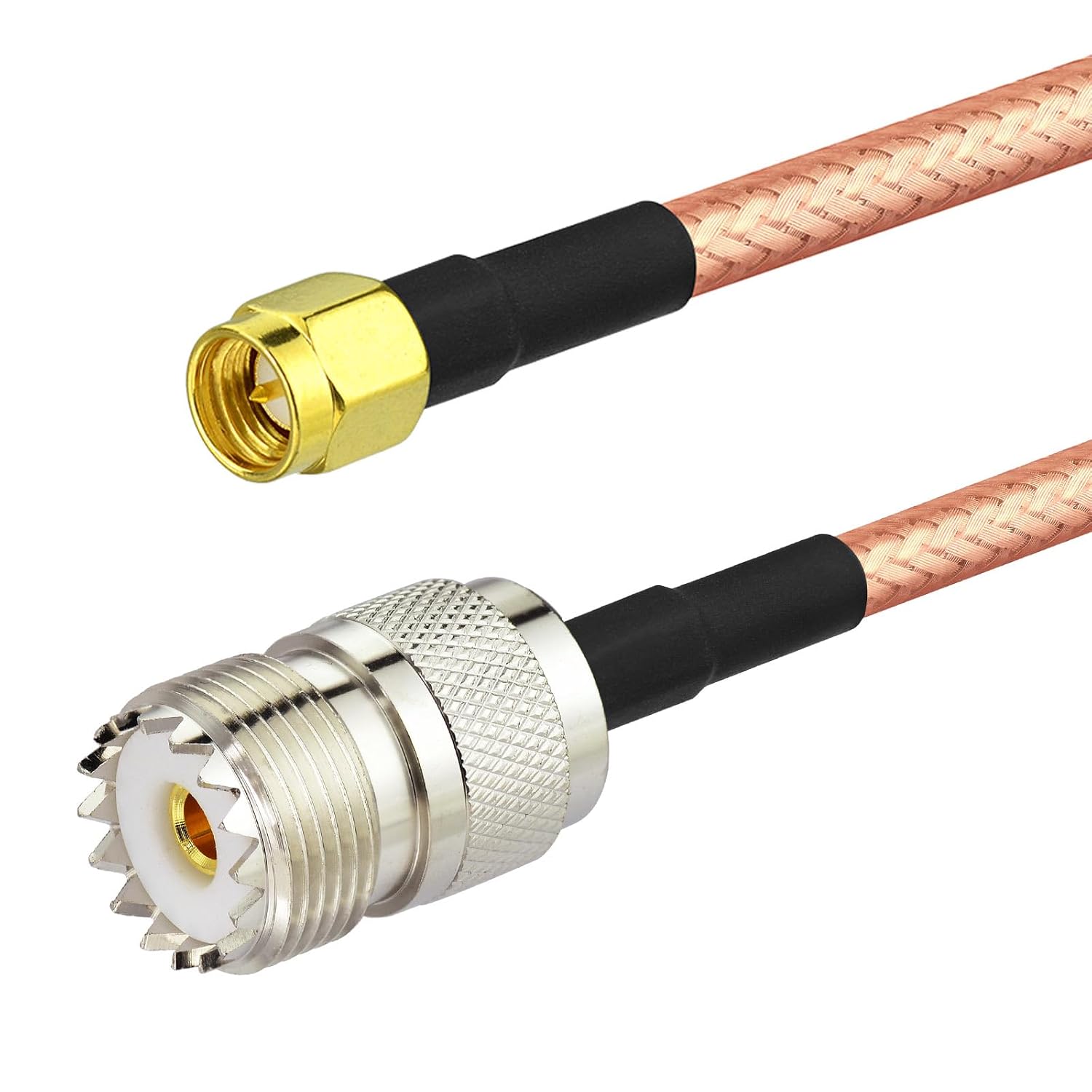 BINGFU 100cm SMA-Stecker auf UHF-Buchse SO239 RG142 Koaxialkabel,